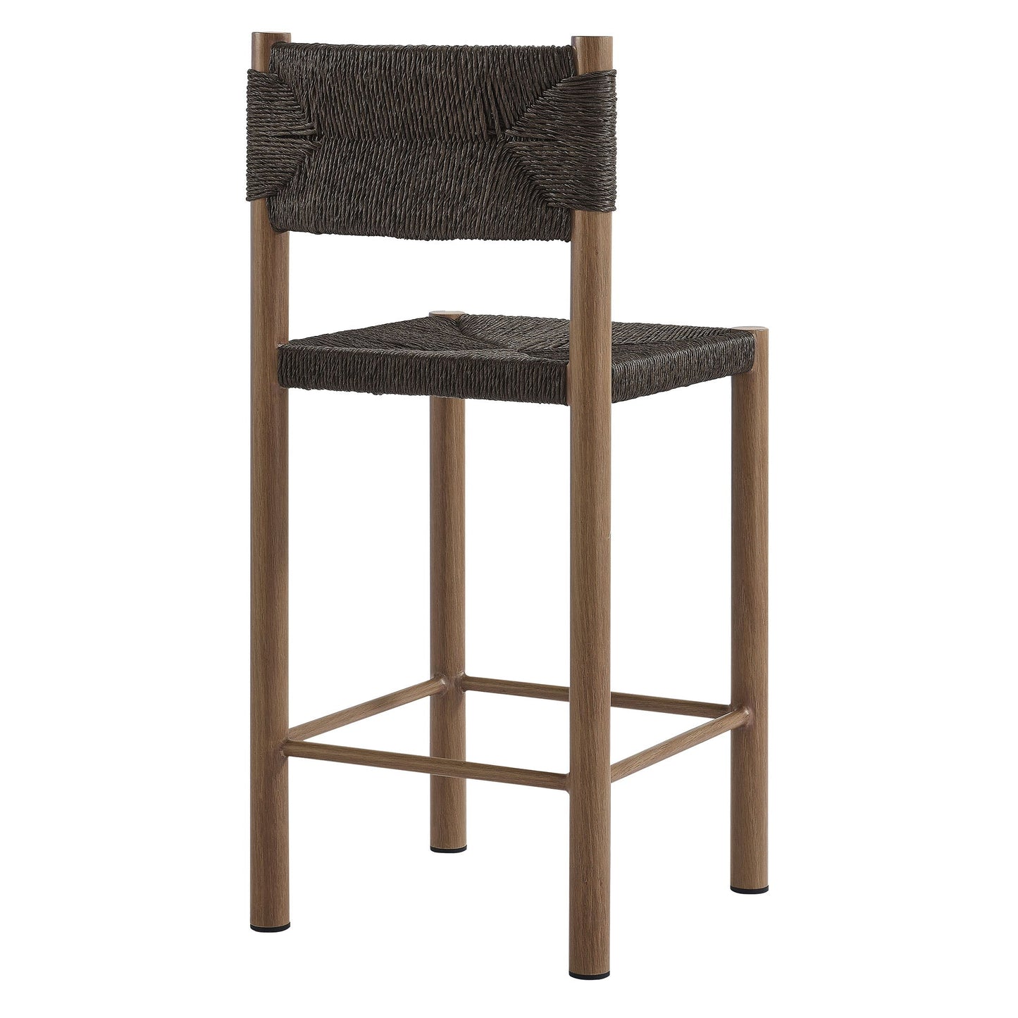 Parkland Outdoor Patio Rattan and Aluminum Stools Set of 2 by Modway