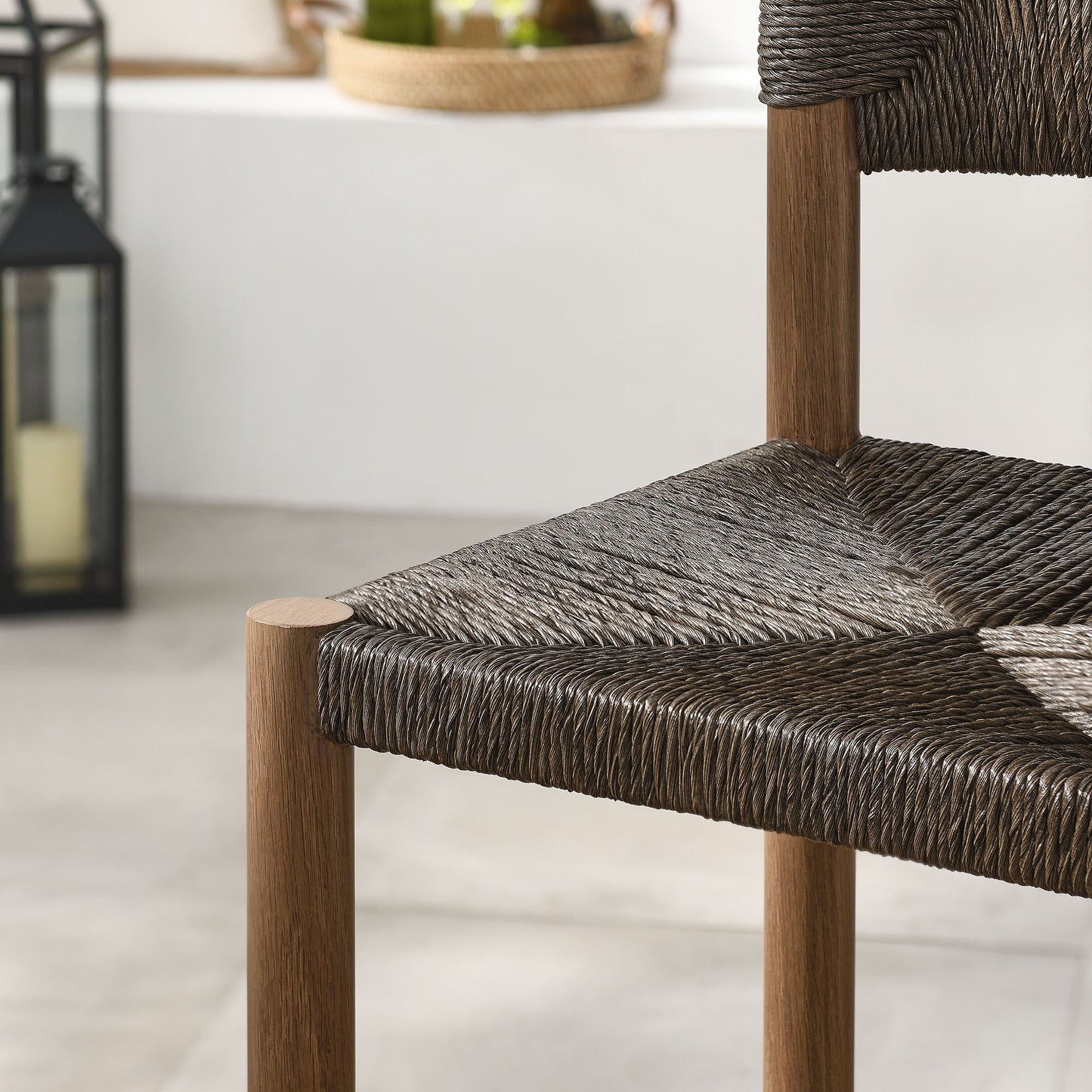 Parkland Outdoor Patio Rattan and Aluminum Stools Set of 2 by Modway