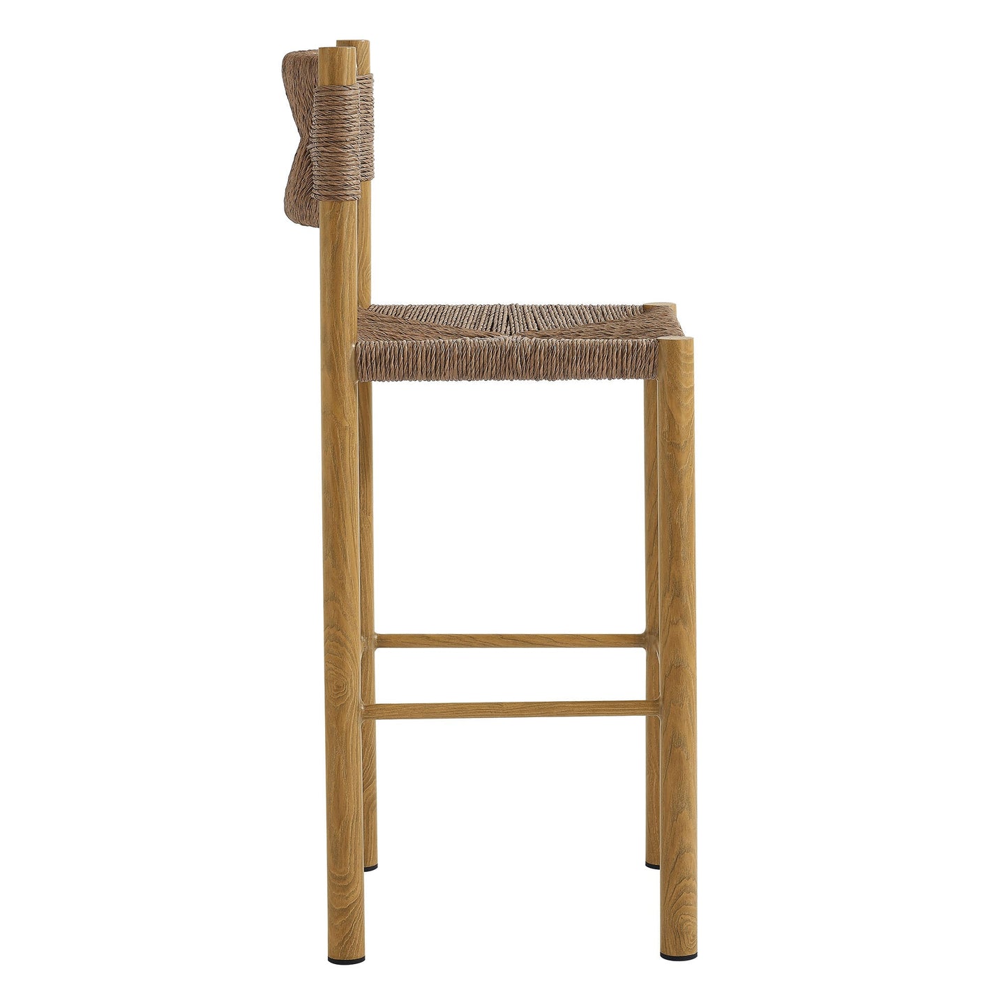 Parkland Outdoor Patio Rattan and Aluminum Stools Set of 2 by Modway