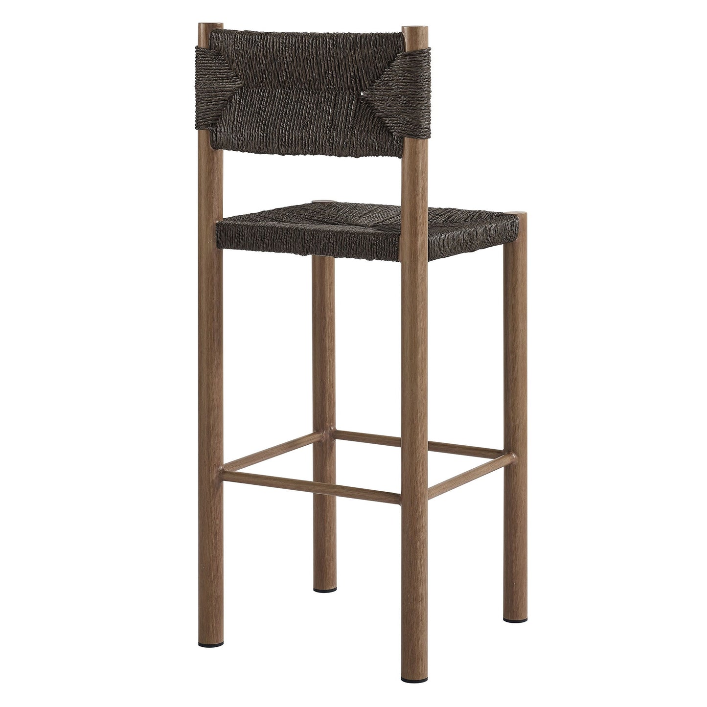 Parkland Outdoor Patio Rattan and Aluminum Stools Set of 2 by Modway