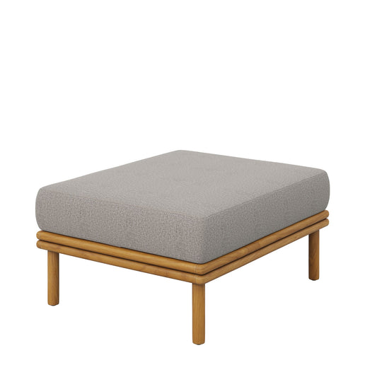 Wren Outdoor Patio Teak Wood Ottoman by Modway EEI-7009-NAT-DRI