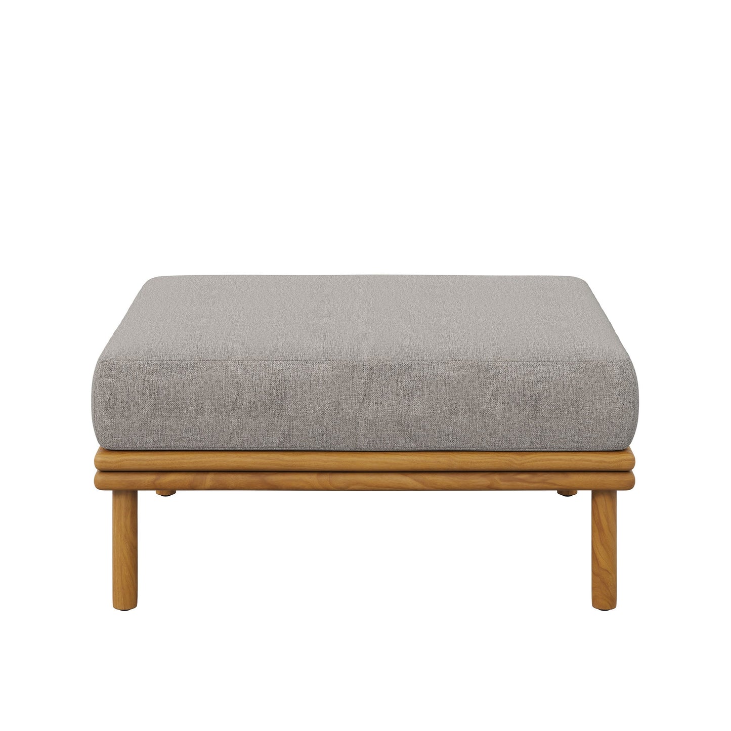 Wren Outdoor Patio Teak Wood Ottoman by Modway EEI-7009-NAT-DRI