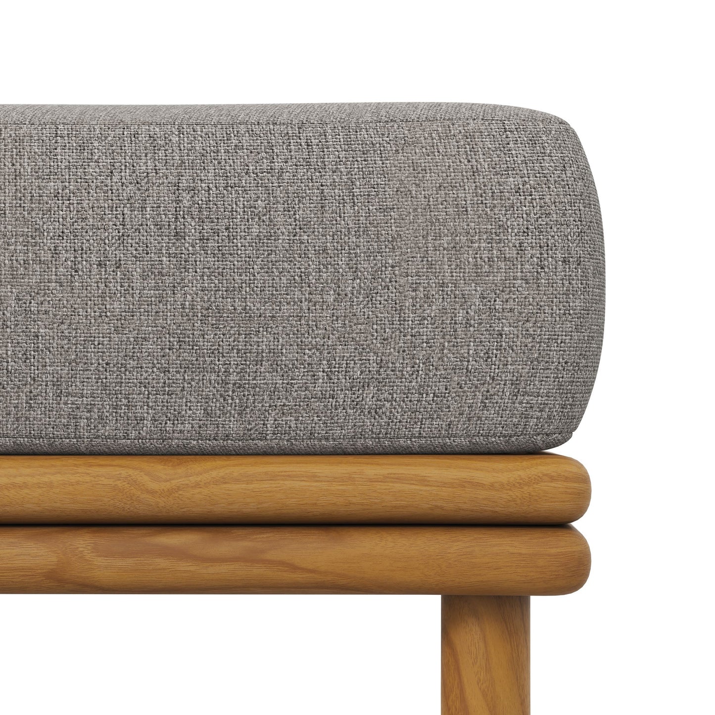 Wren Outdoor Patio Teak Wood Ottoman by Modway EEI-7009-NAT-DRI