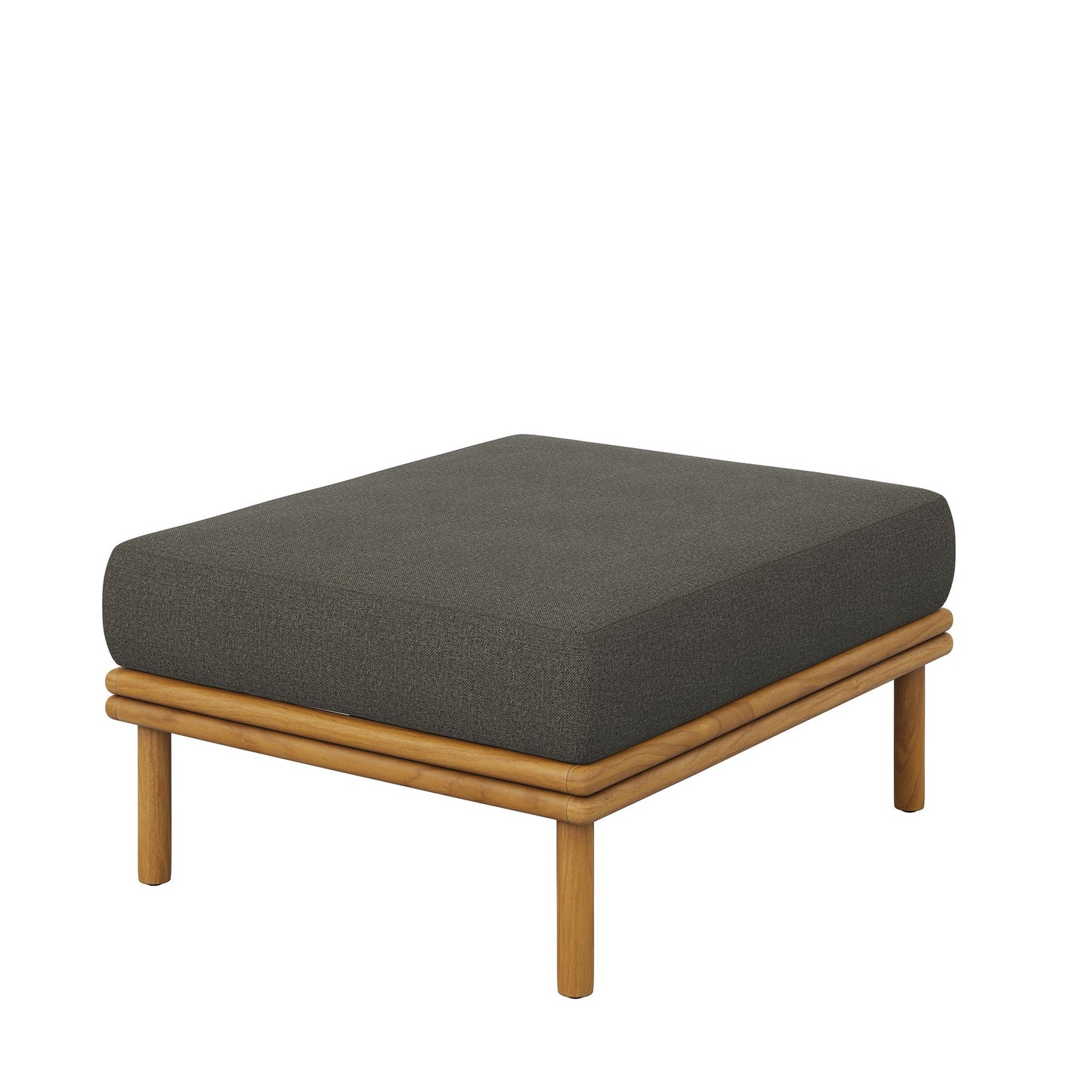 Wren Outdoor Patio Teak Wood Ottoman by Modway EEI-7009-NAT-FLI
