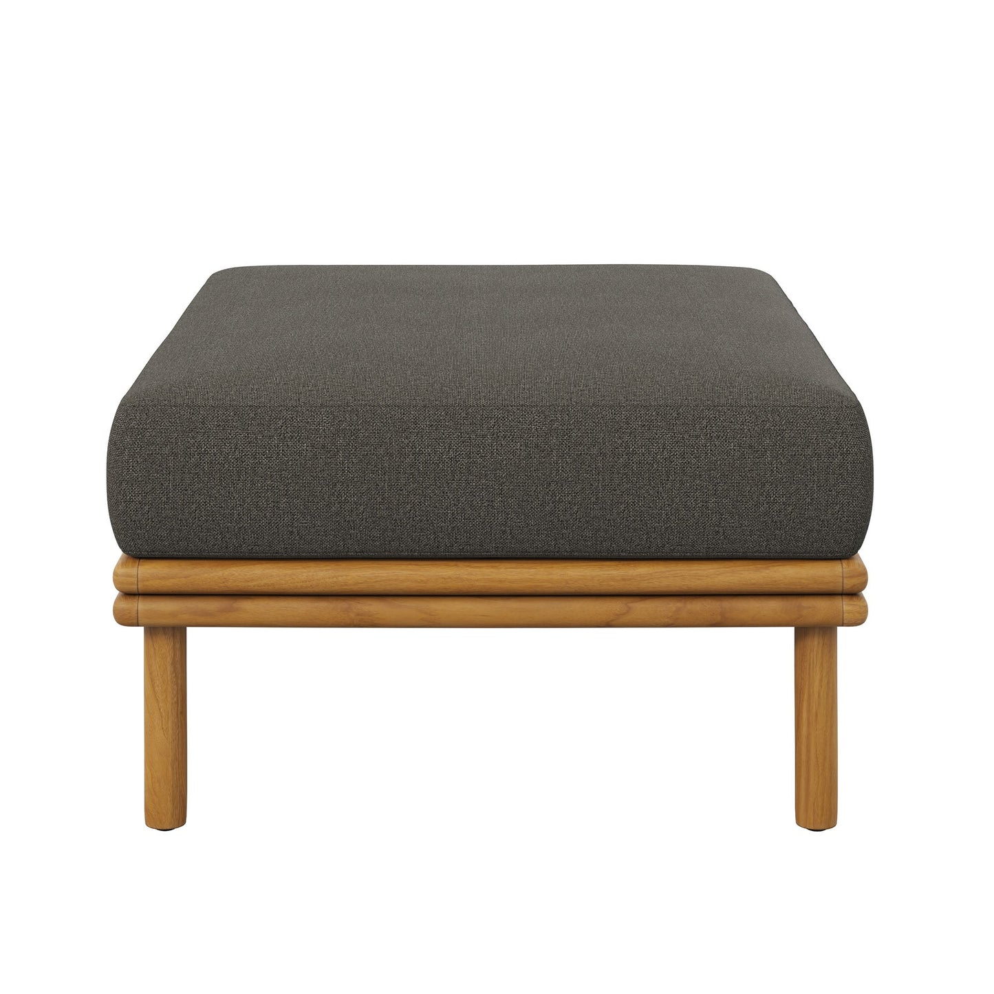 Wren Outdoor Patio Teak Wood Ottoman by Modway EEI-7009-NAT-FLI
