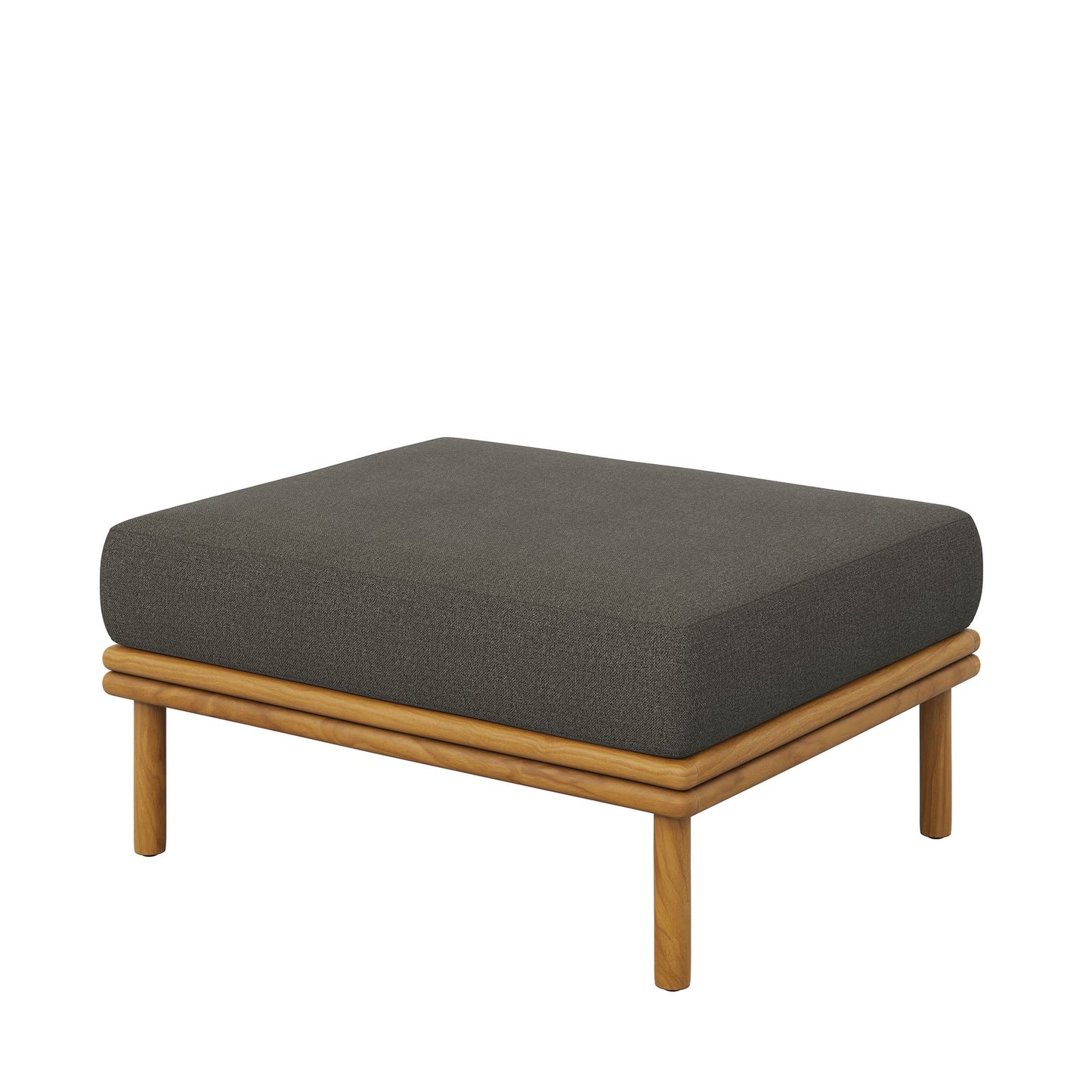 Wren Outdoor Patio Teak Wood Ottoman by Modway EEI-7009-NAT-FLI