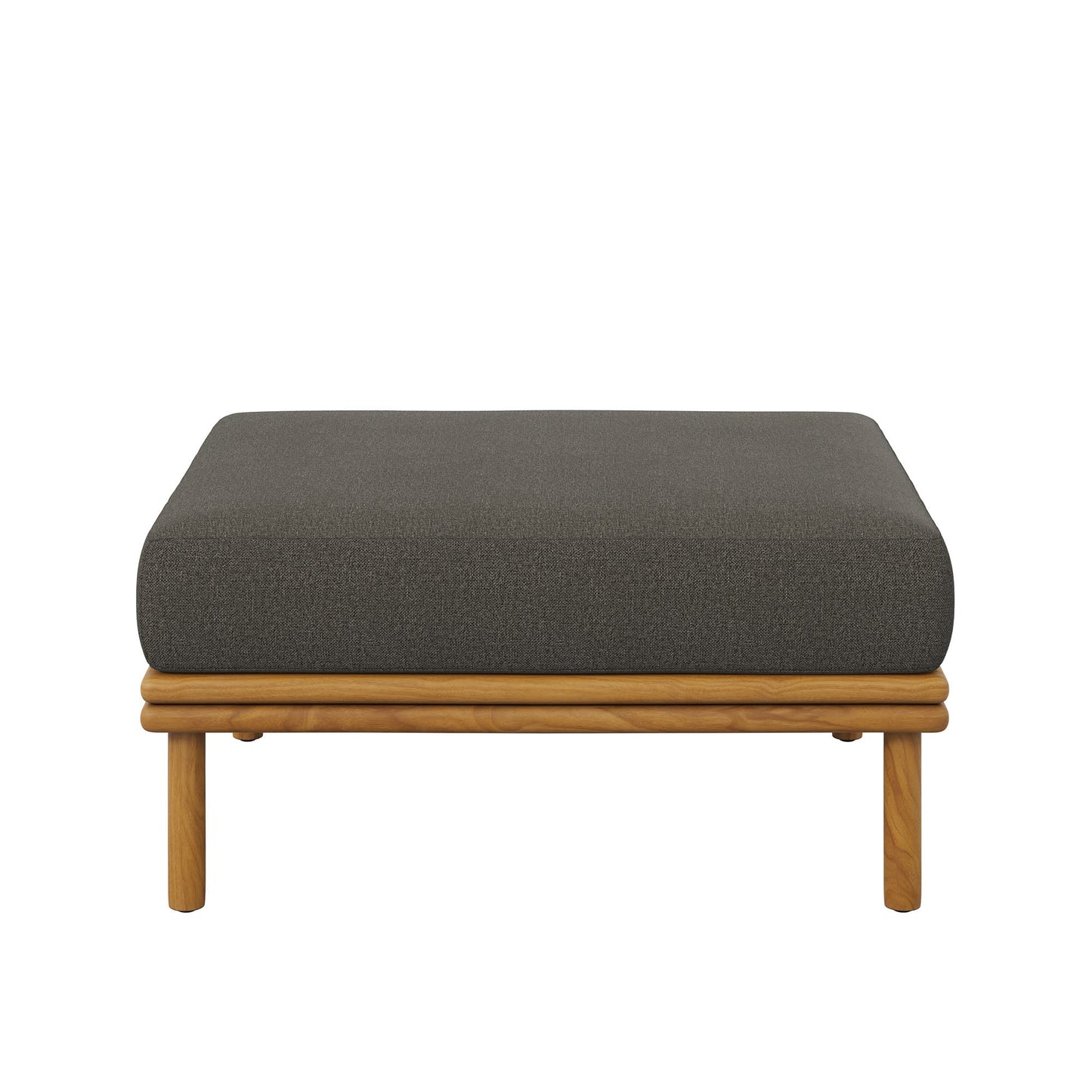 Wren Outdoor Patio Teak Wood Ottoman by Modway EEI-7009-NAT-FLI