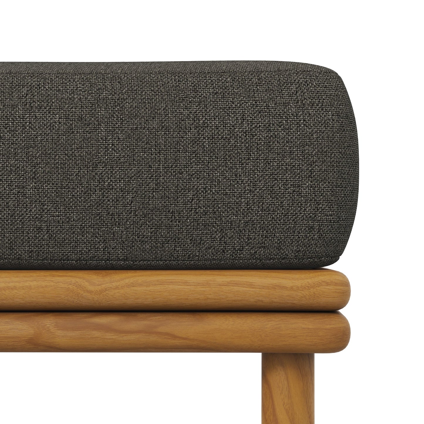 Wren Outdoor Patio Teak Wood Ottoman by Modway EEI-7009-NAT-FLI