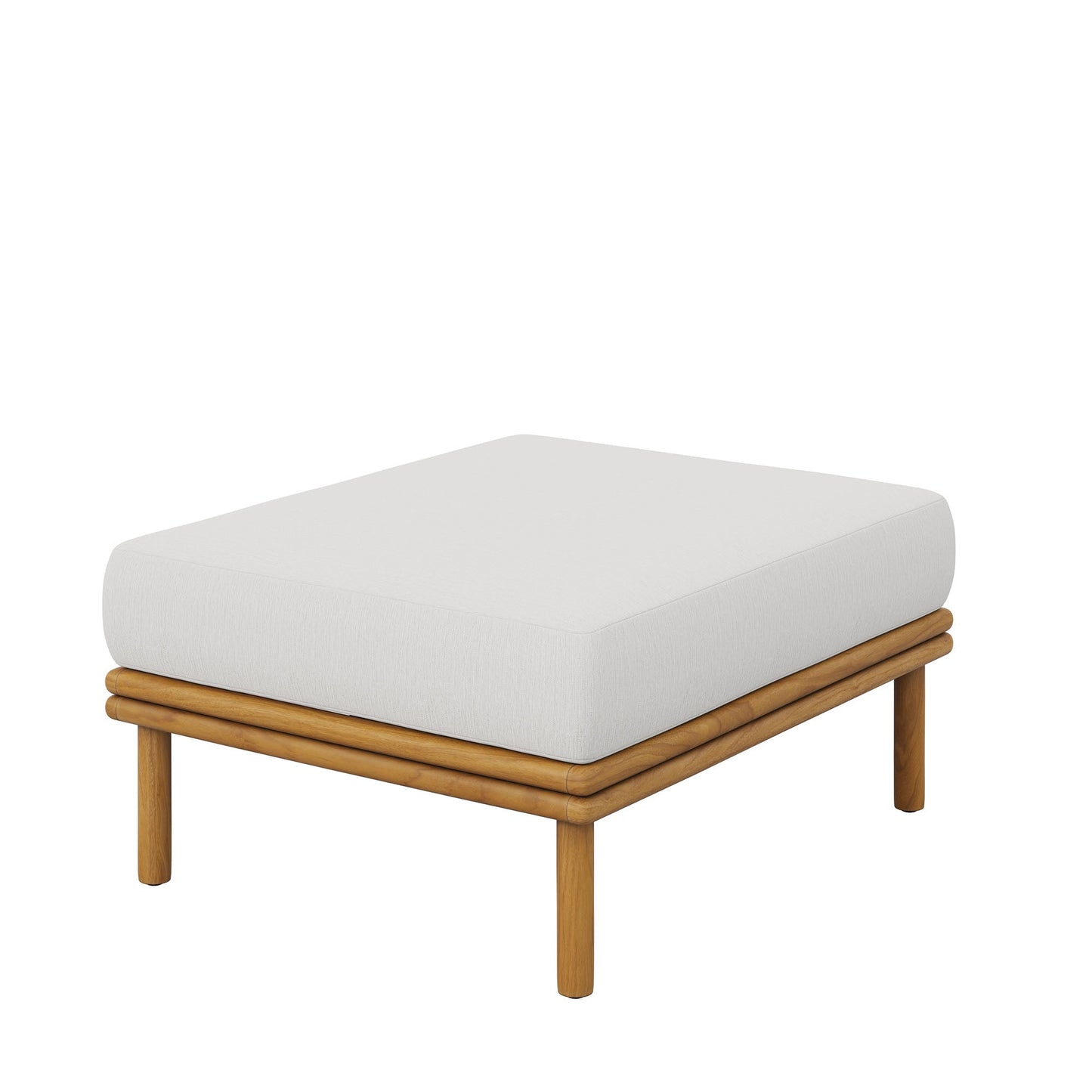 Wren Outdoor Patio Teak Wood Ottoman by Modway EEI-7009-NAT-SAI