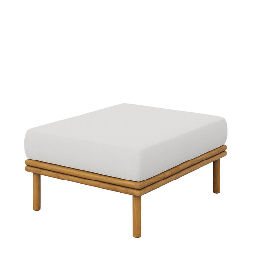 Wren Outdoor Patio Teak Wood Ottoman by Modway EEI-7009-NAT-SAI