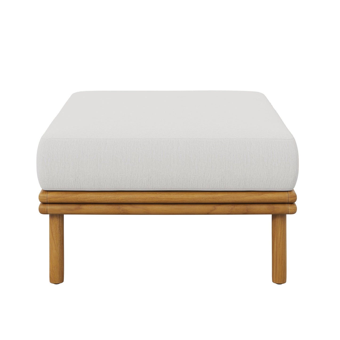Wren Outdoor Patio Teak Wood Ottoman by Modway EEI-7009-NAT-SAI