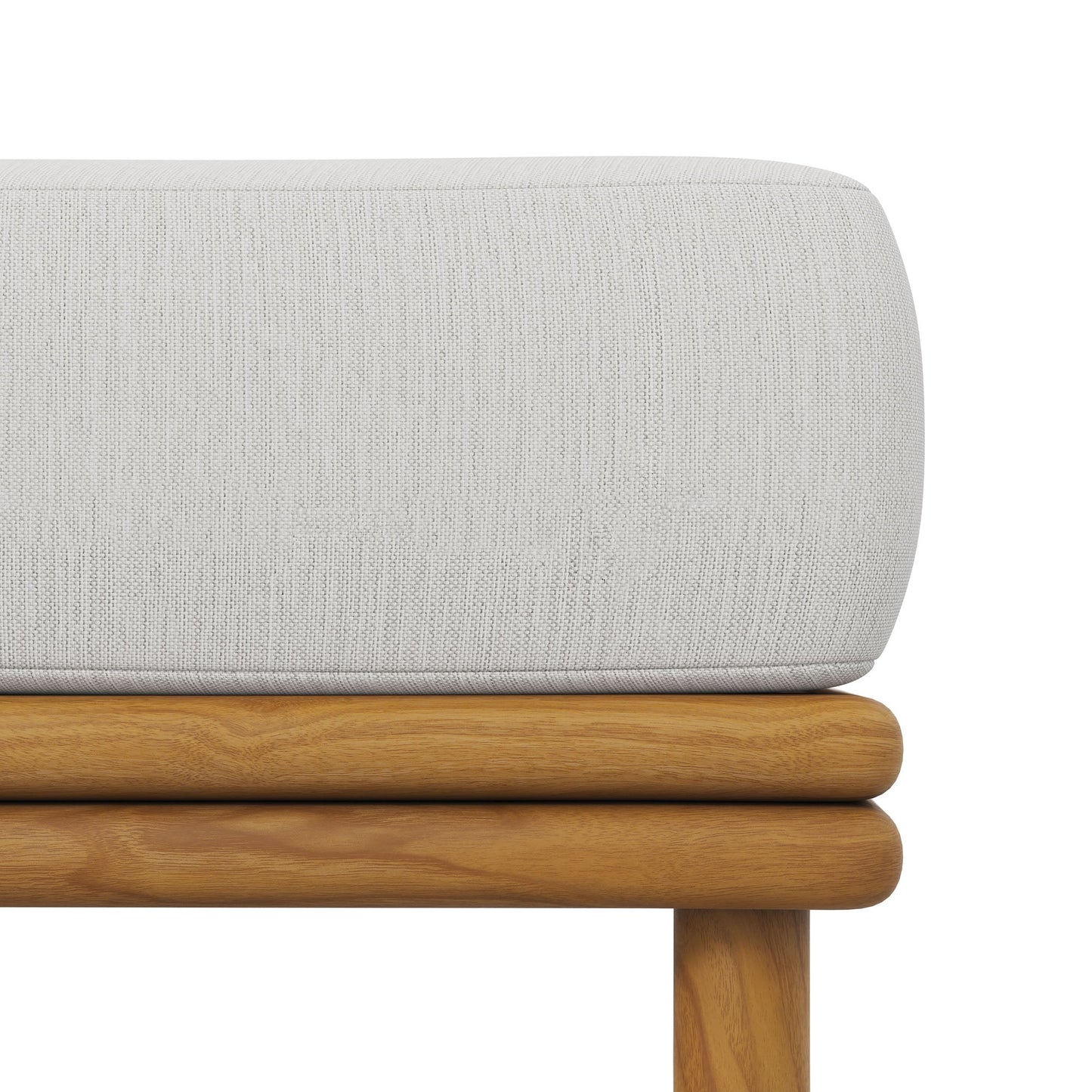 Wren Outdoor Patio Teak Wood Ottoman by Modway EEI-7009-NAT-SAI