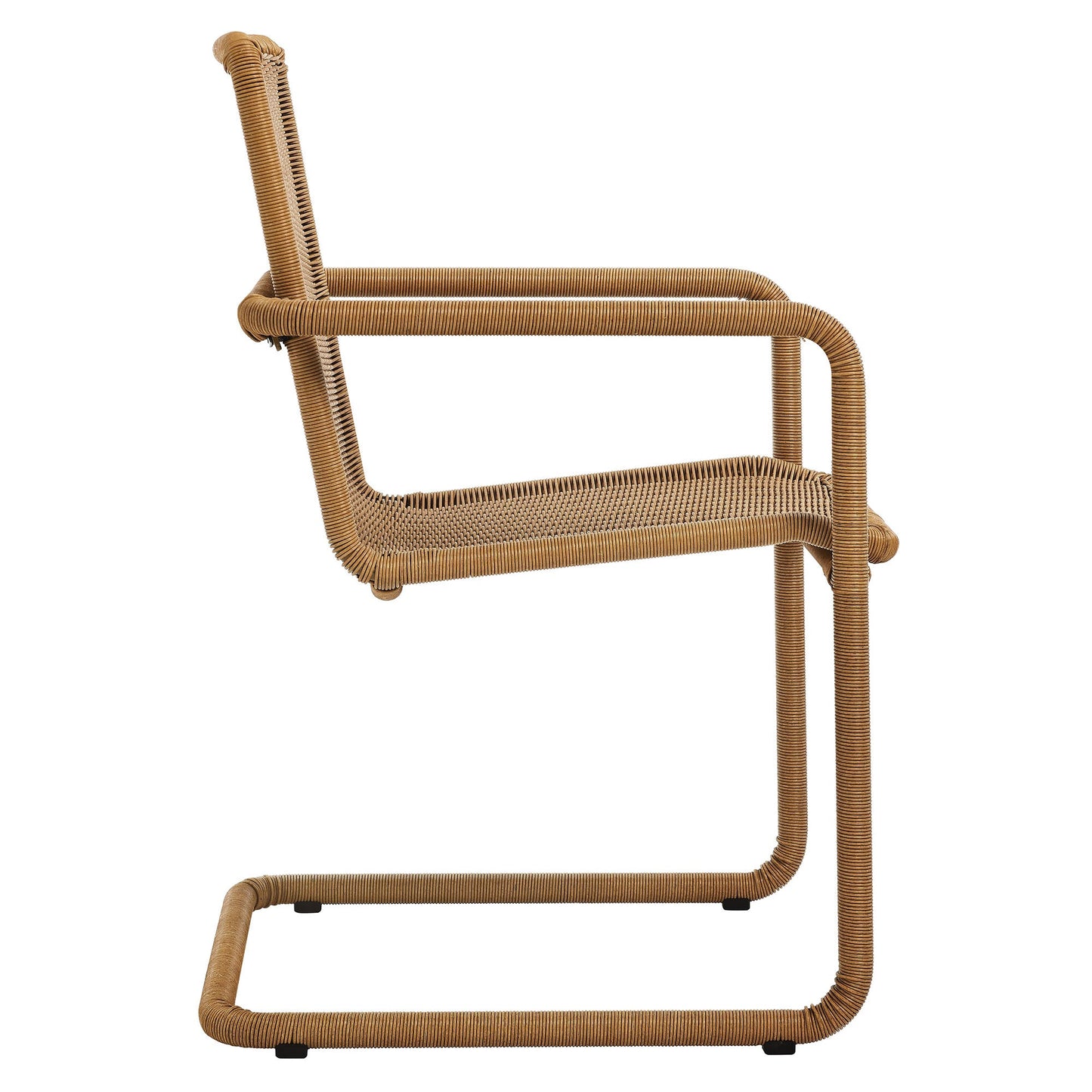 Abacus and Parkland 7-Piece Rectangular Outdoor Patio Dining Table Set with Rattan Armchairs by Modway