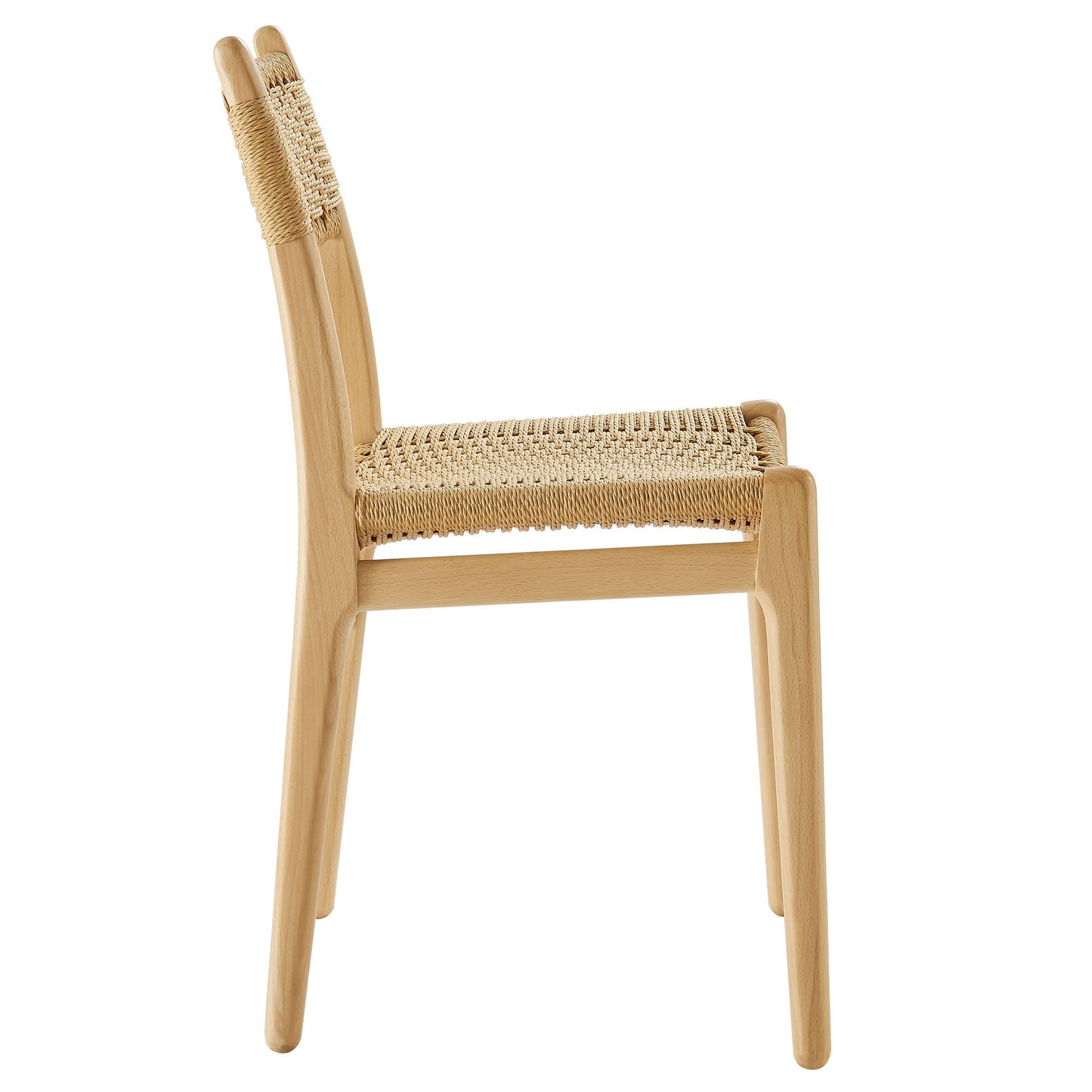 Wynn Rope and Wood Dining Side Chairs Set of 2 by Modway