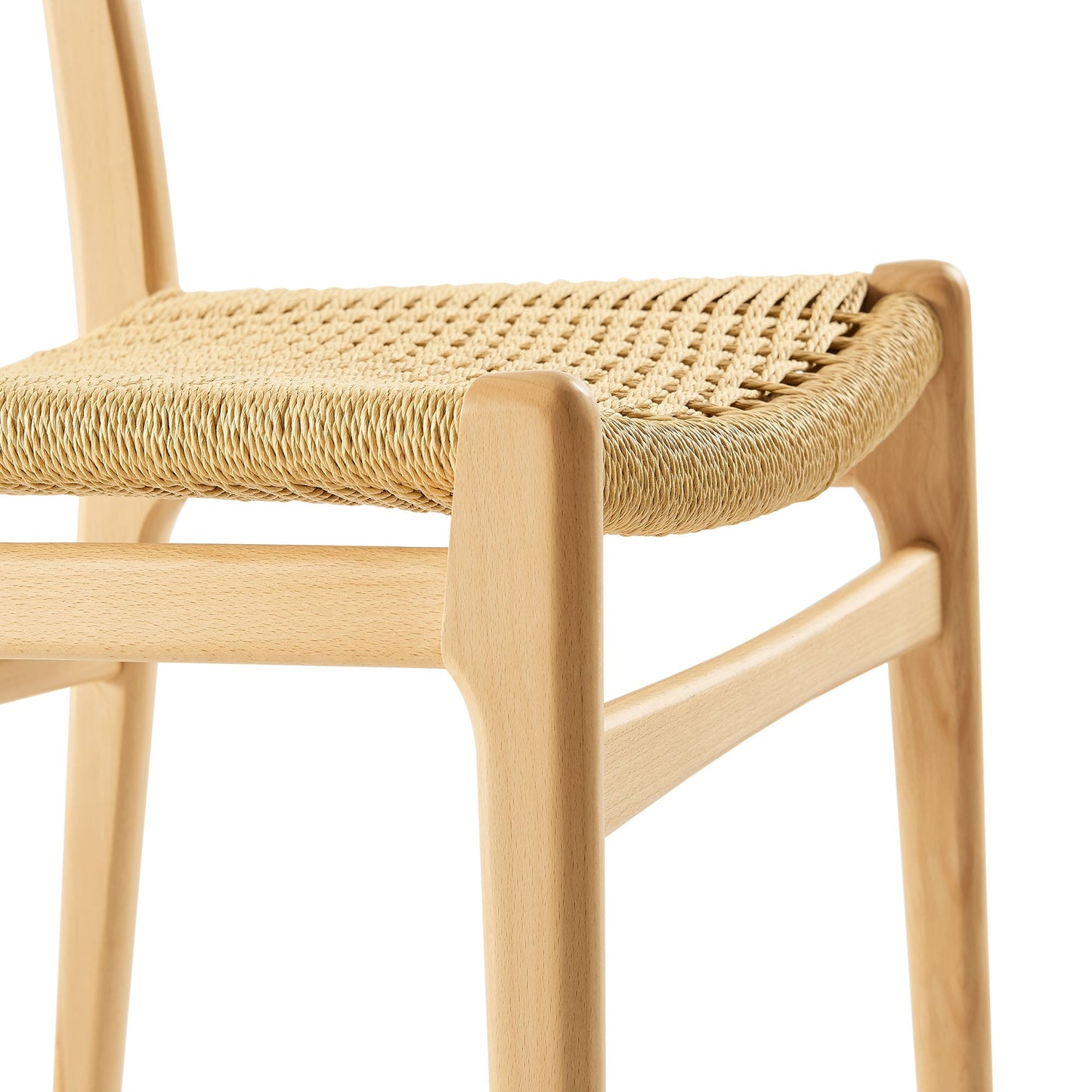 Wynn Rope and Wood Dining Side Chairs Set of 2 by Modway