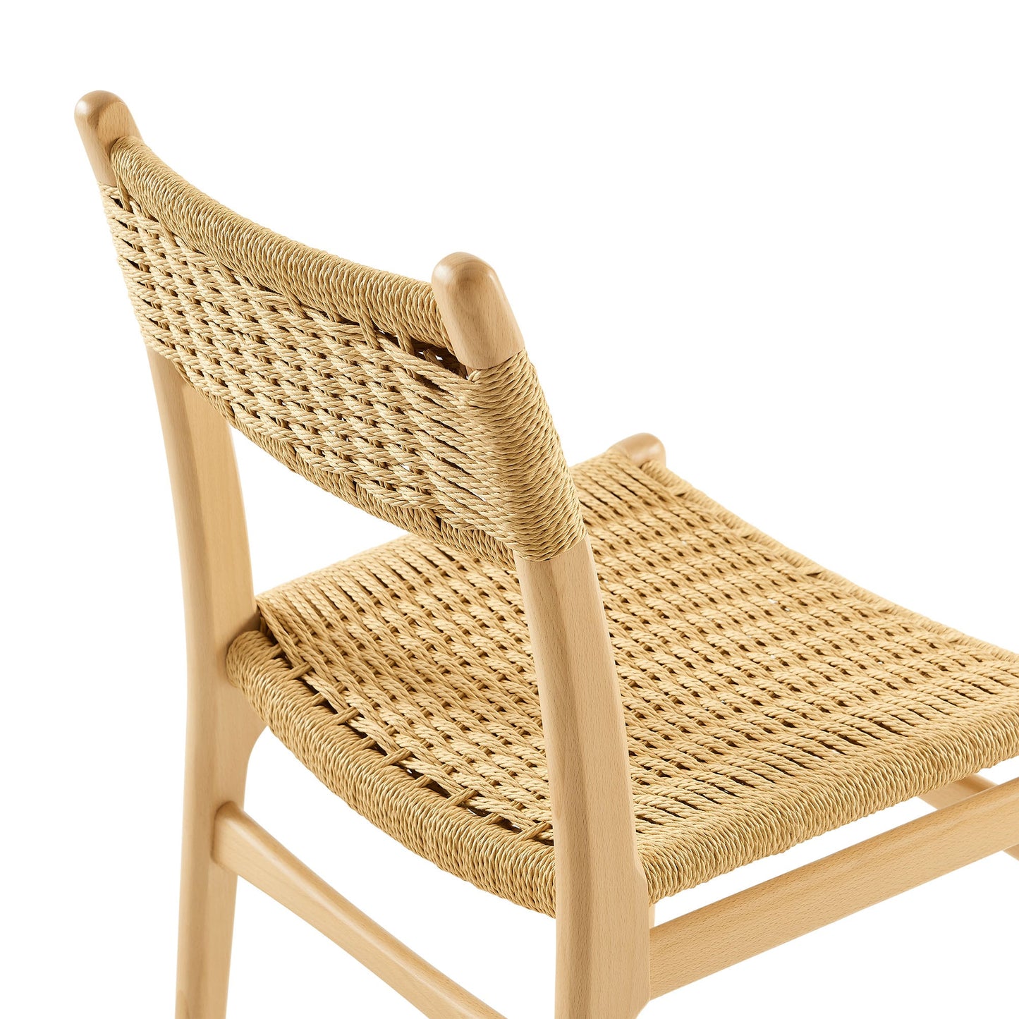 Wynn Rope and Wood Dining Side Chairs Set of 2 by Modway