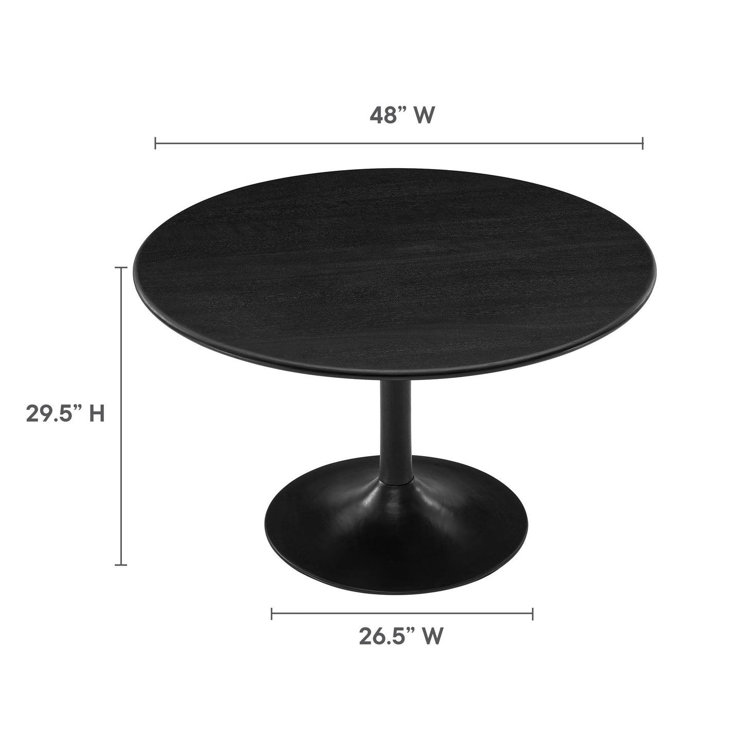 Lippa 48" Dining Table - Artificial Marble, Solid Wood & Metal Options by Modway