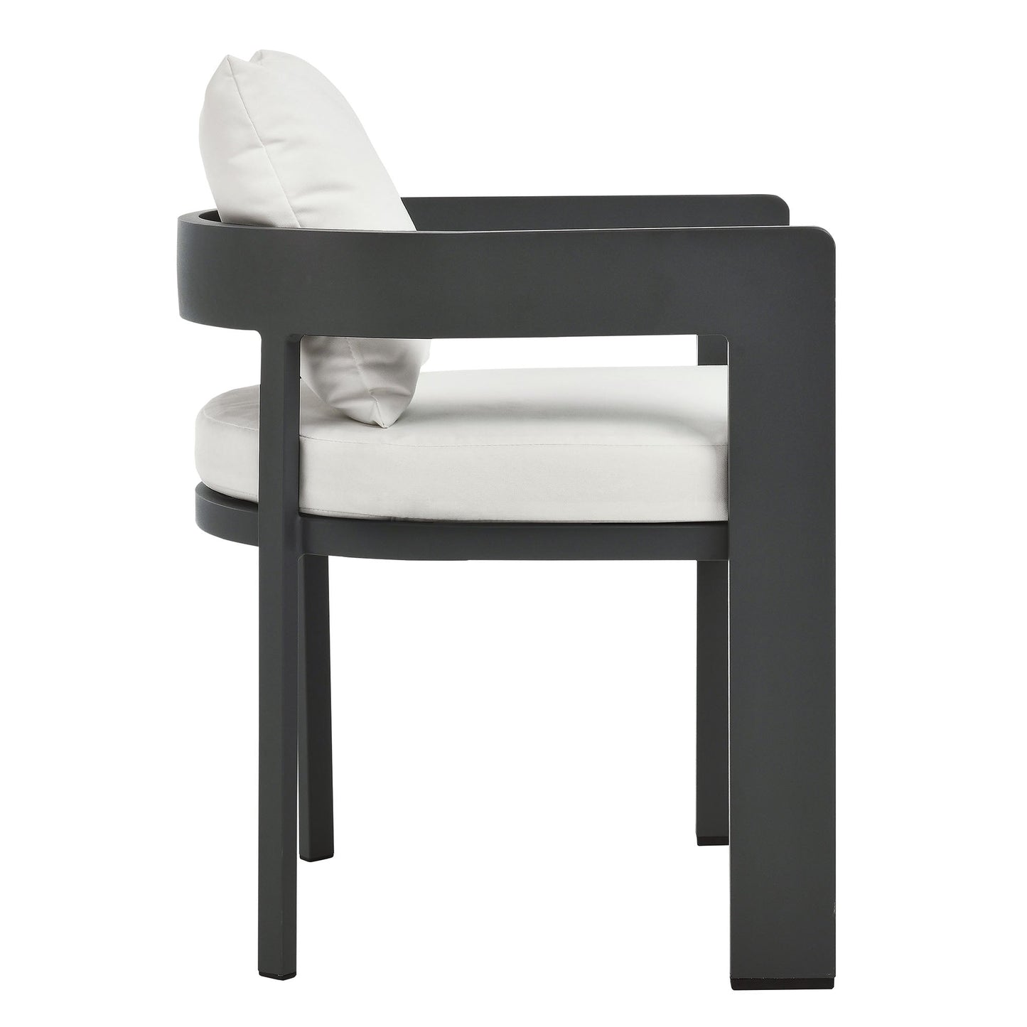 Tahoe 9-Piece Outdoor Patio Aluminum Dining Set by Modway EEI-7059-GRY-WHI-SET