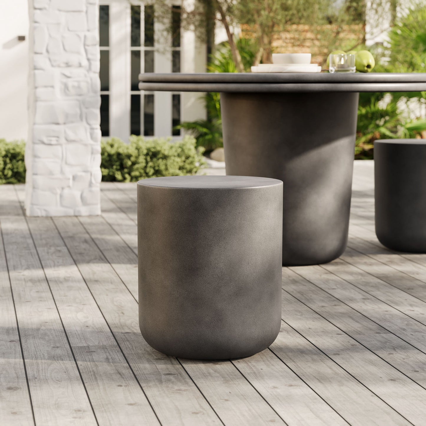 Brion Indoor - Outdoor Patio Concrete Stool by Modway EEI-7088