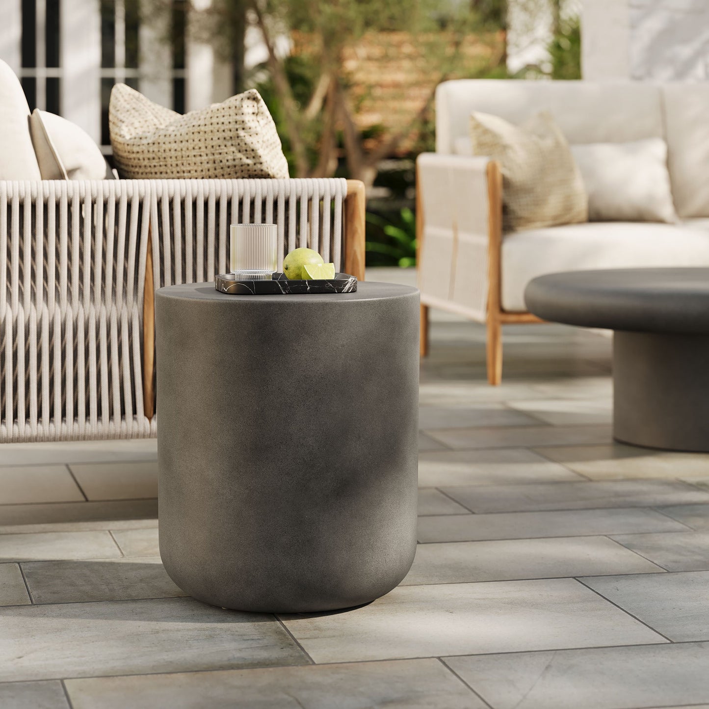 Brion Indoor - Outdoor Patio Concrete Stool by Modway EEI-7088