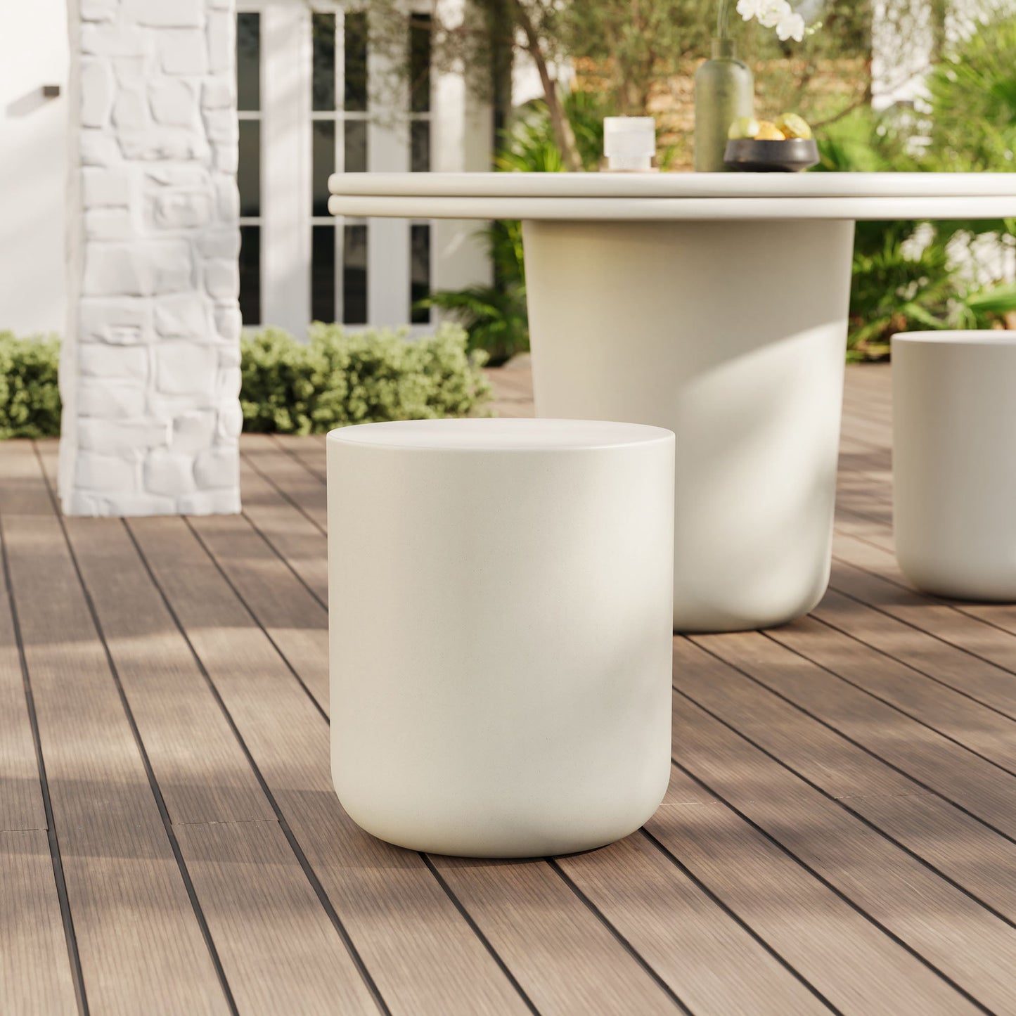 Brion Indoor - Outdoor Patio Concrete Stool by Modway EEI-7088