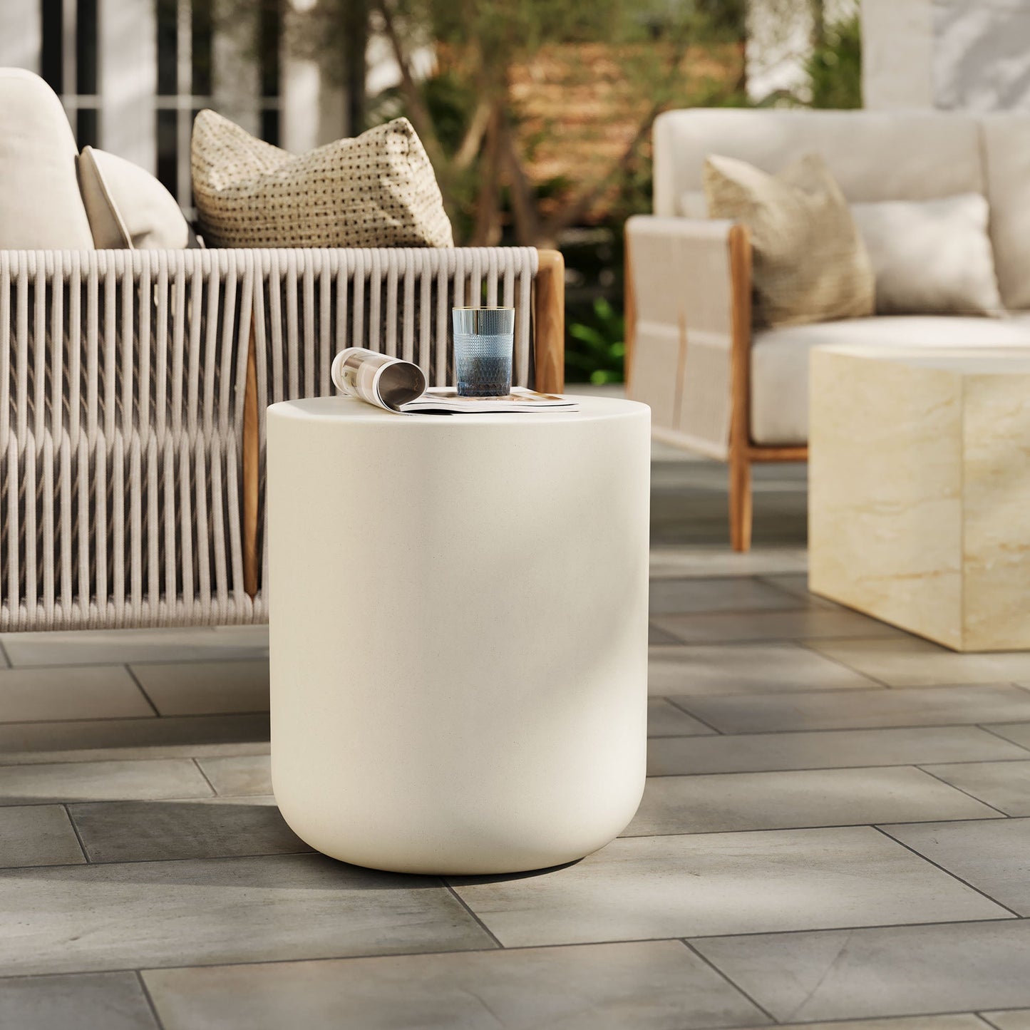 Brion Indoor - Outdoor Patio Concrete Stool by Modway EEI-7088