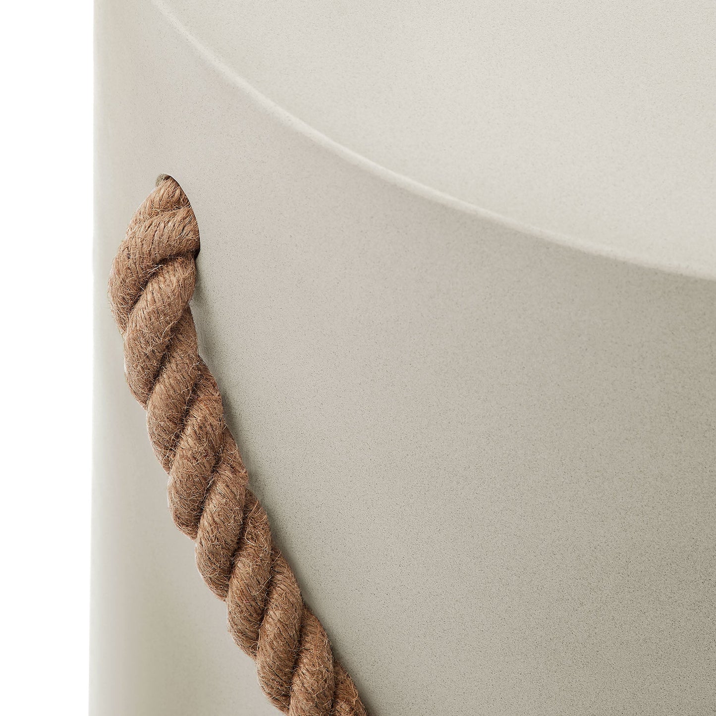 Isera Indoor - Outdoor Patio Rope Concrete Side Table Stool by Modway EEI-7089-LGR