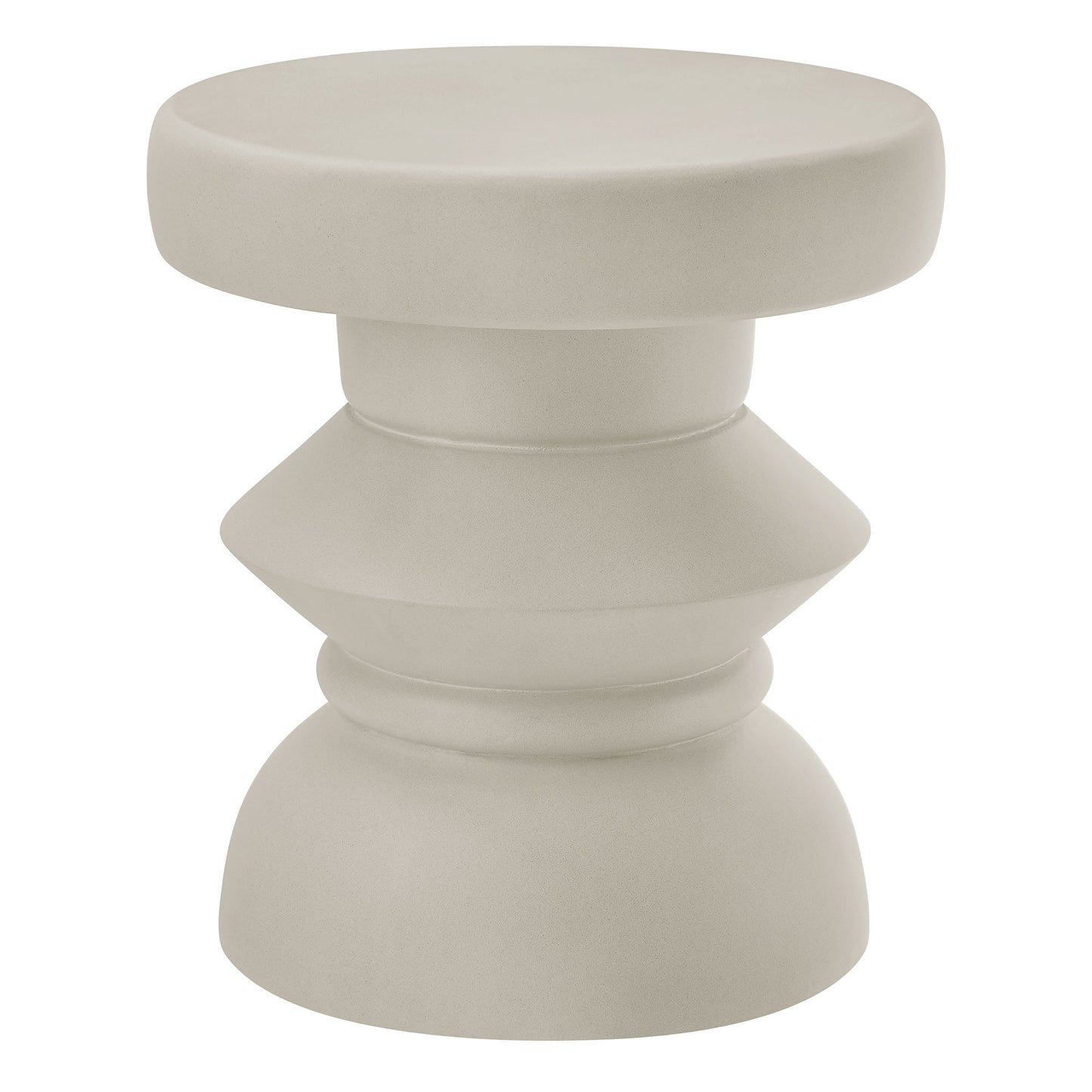 Terza Indoor - Outdoor Patio Concrete Side Table by Modway EEI-7090-LGR