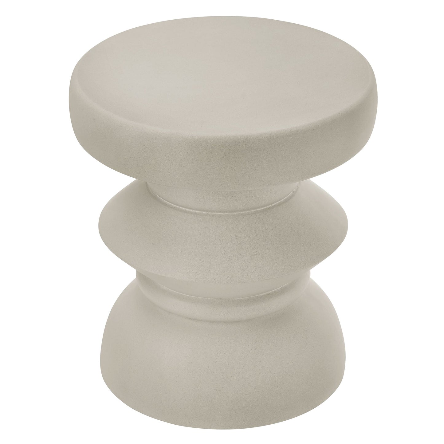 Terza Indoor - Outdoor Patio Concrete Side Table by Modway EEI-7090-LGR