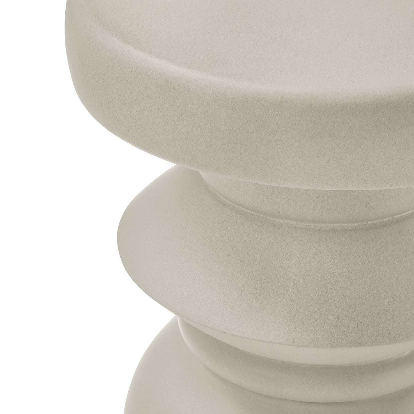 Terza Indoor - Outdoor Patio Concrete Side Table by Modway EEI-7090-LGR