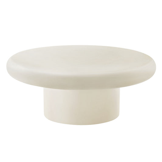 Argos Indoor - Outdoor Patio Concrete Round Coffee Table by Modway EEI-7092-WHI