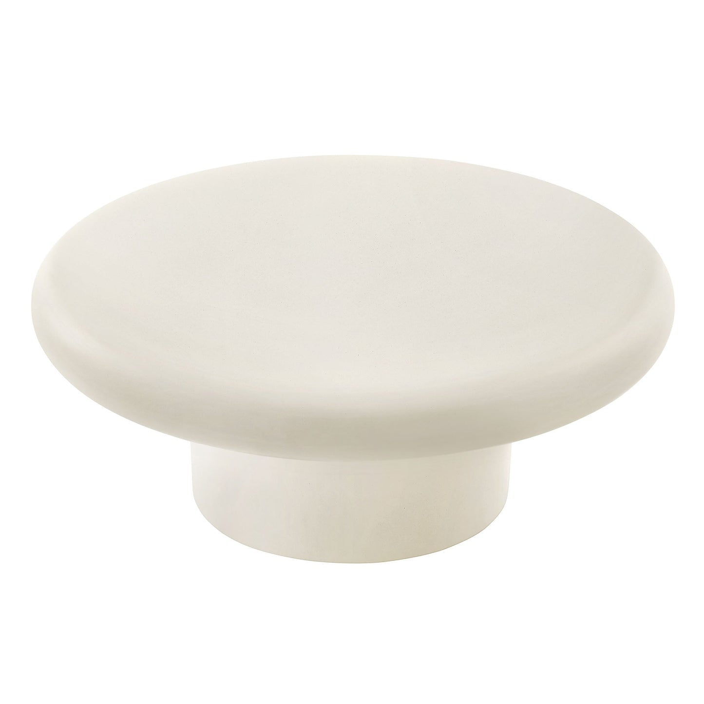 Argos Indoor - Outdoor Patio Concrete Round Coffee Table by Modway EEI-7092-WHI