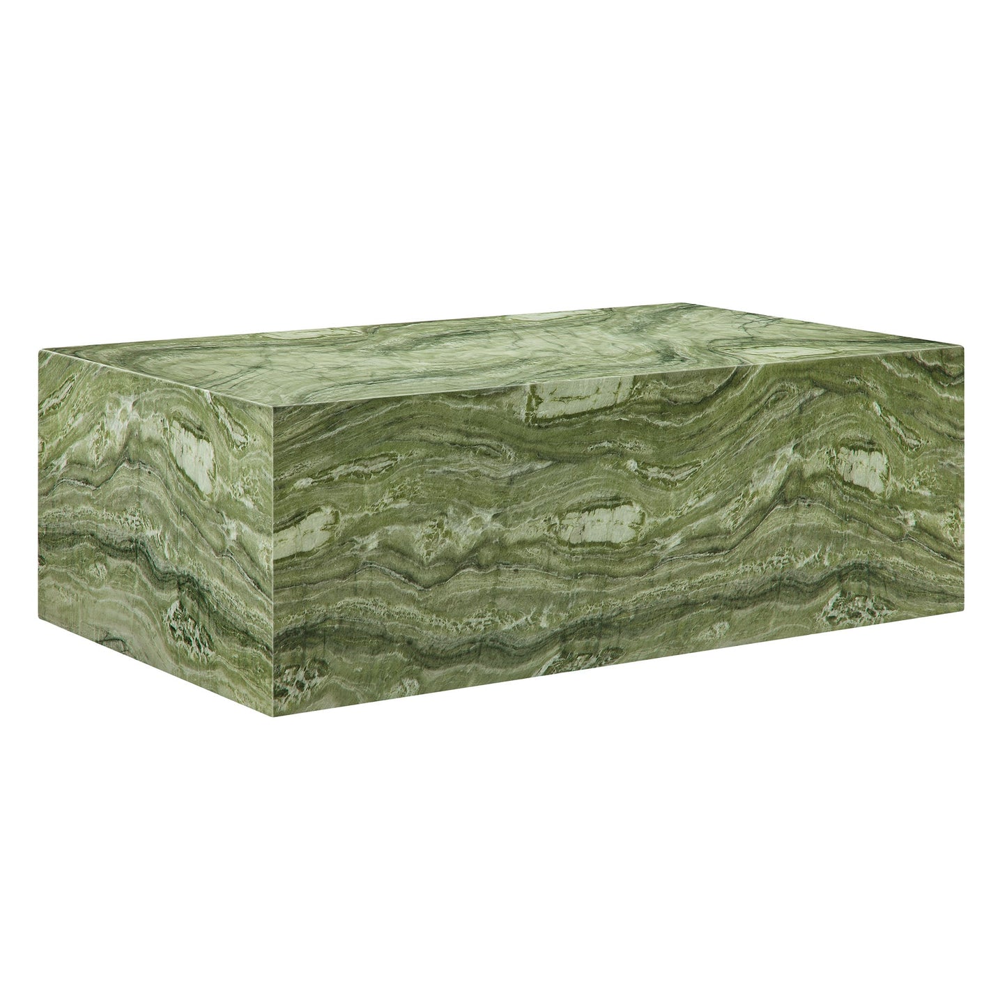 Jordana Square Plinth Indoor - Outdoor Patio Concrete Coffee Table by Modway EEI-7095-GRN