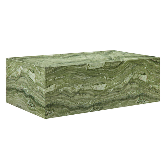 Jordana Square Plinth Indoor - Outdoor Patio Concrete Coffee Table by Modway EEI-7095-GRN