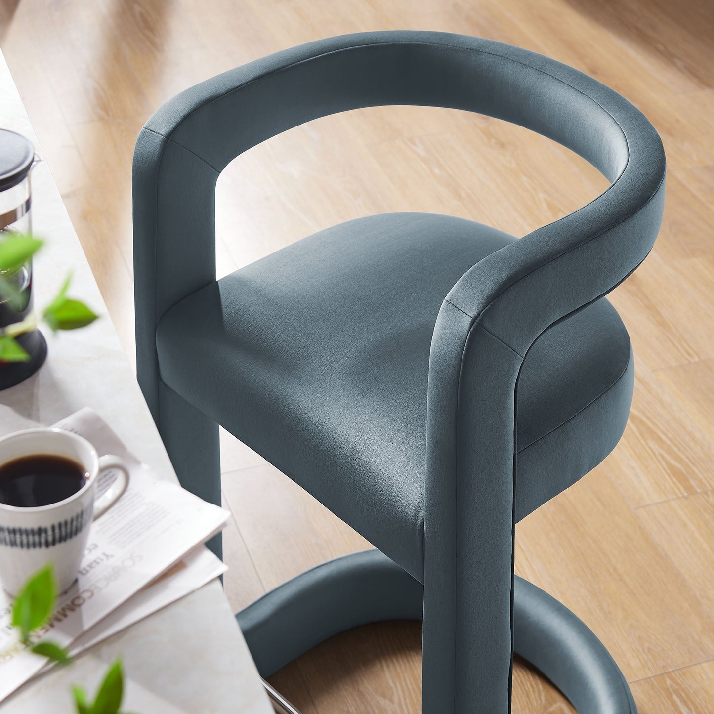 Winslow Performance Velvet Counter Stool by Modway EEI-7107-CAB