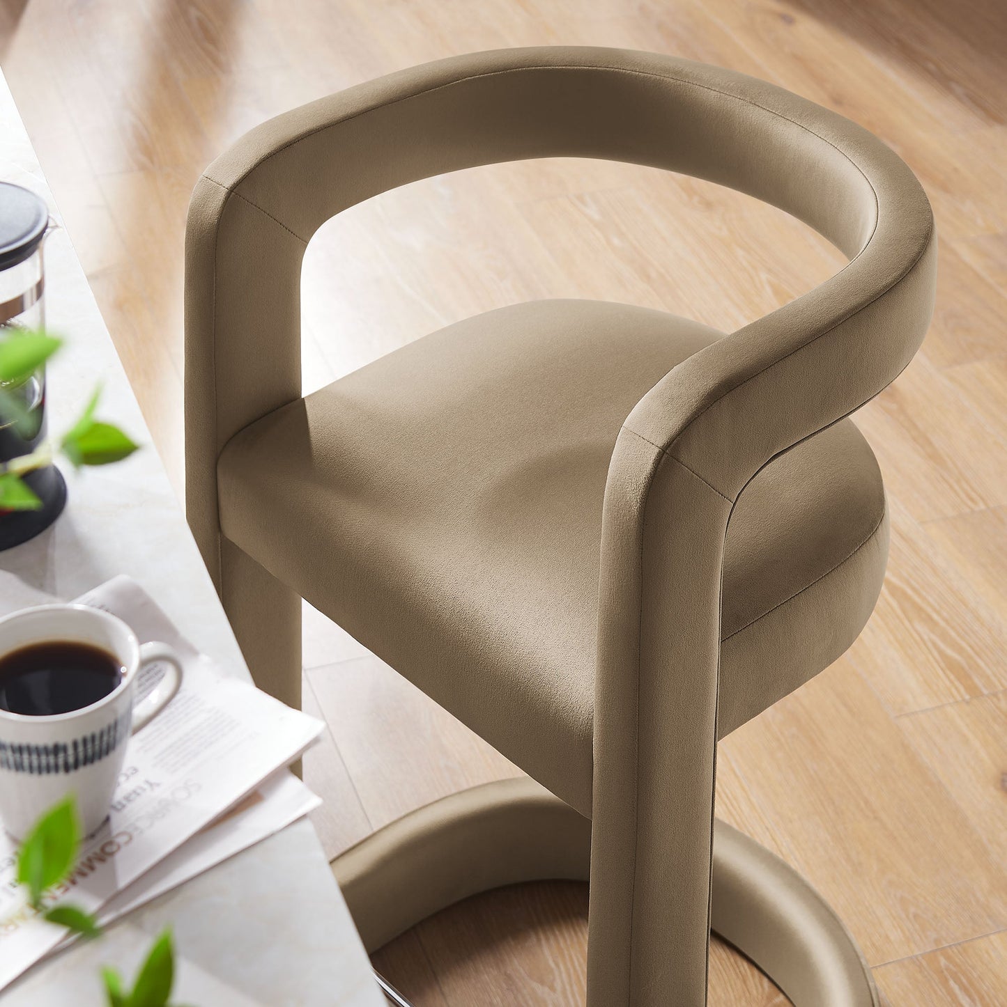 Winslow Performance Velvet Counter Stool by Modway EEI-7107-TAU