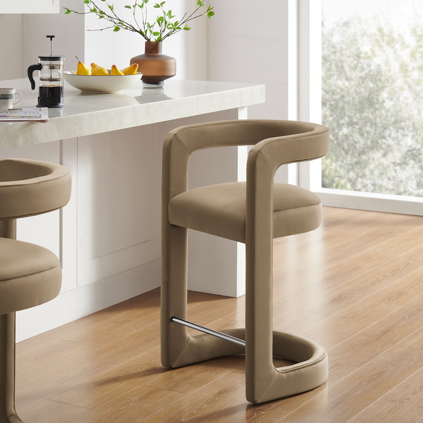 Winslow Performance Velvet Counter Stool by Modway EEI-7107-TAU