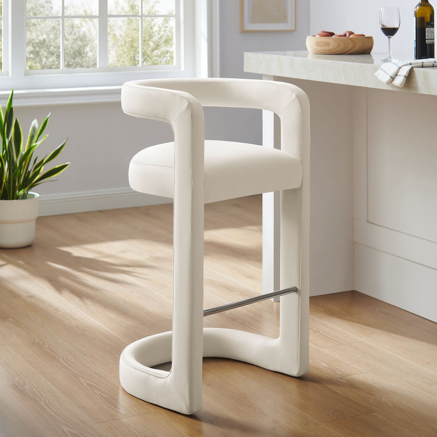 Winslow Performance Velvet Bar Stool by Modway EEI-7108-ALA