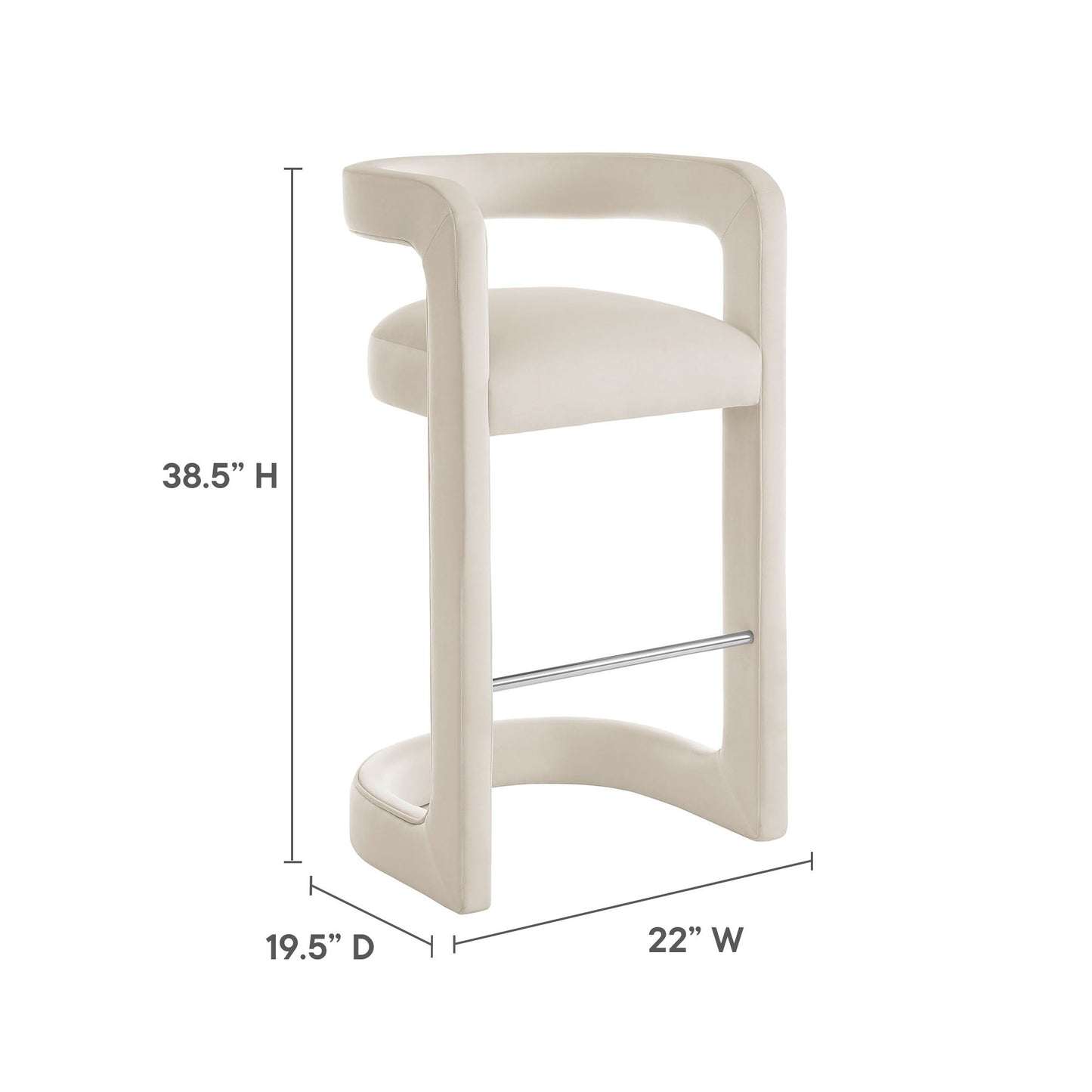 Winslow Performance Velvet Bar Stool by Modway EEI-7108-ALA