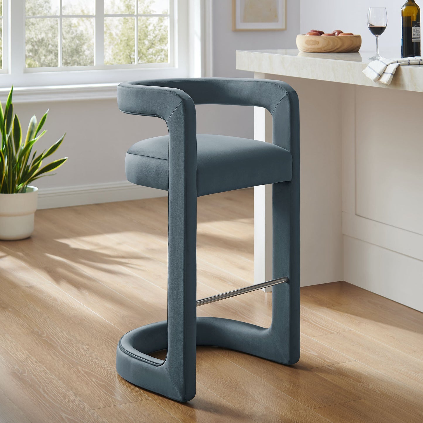 Winslow Performance Velvet Bar Stool by Modway EEI-7108-CAB