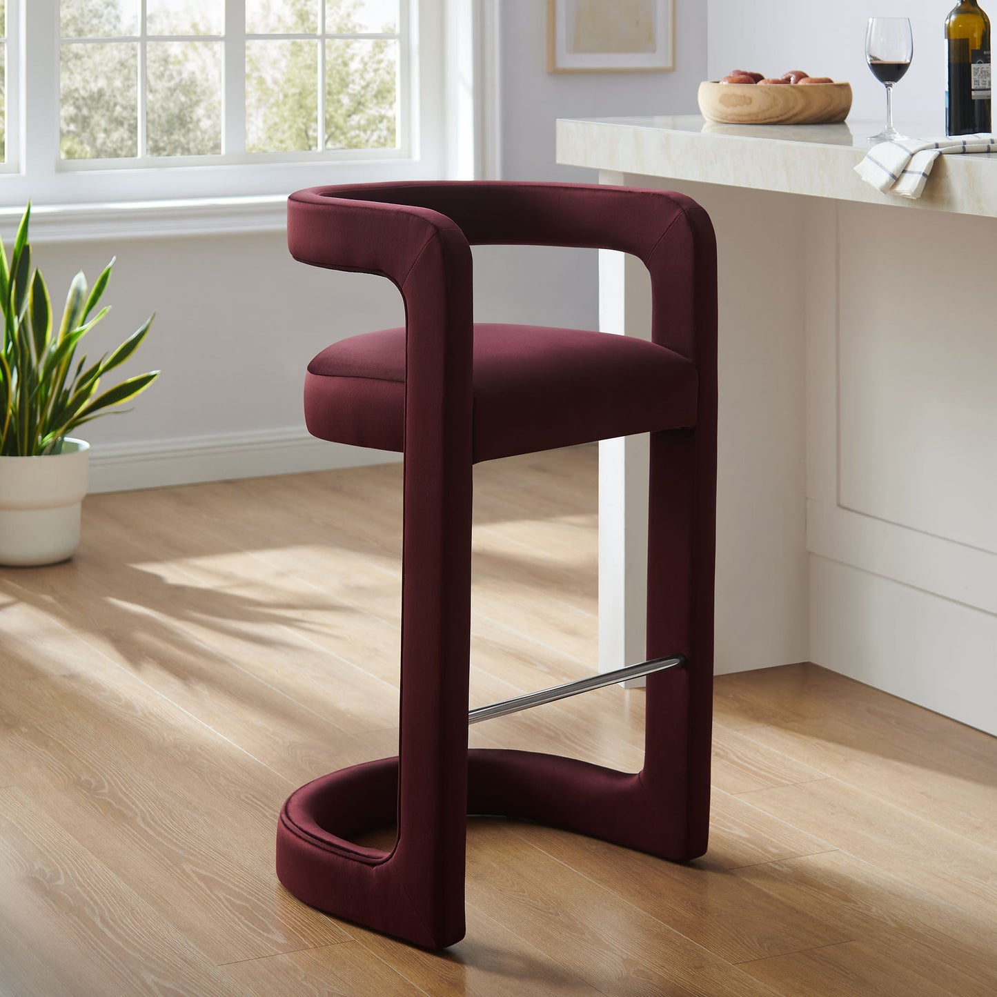 Winslow Performance Velvet Bar Stool by Modway EEI-7108-MUL