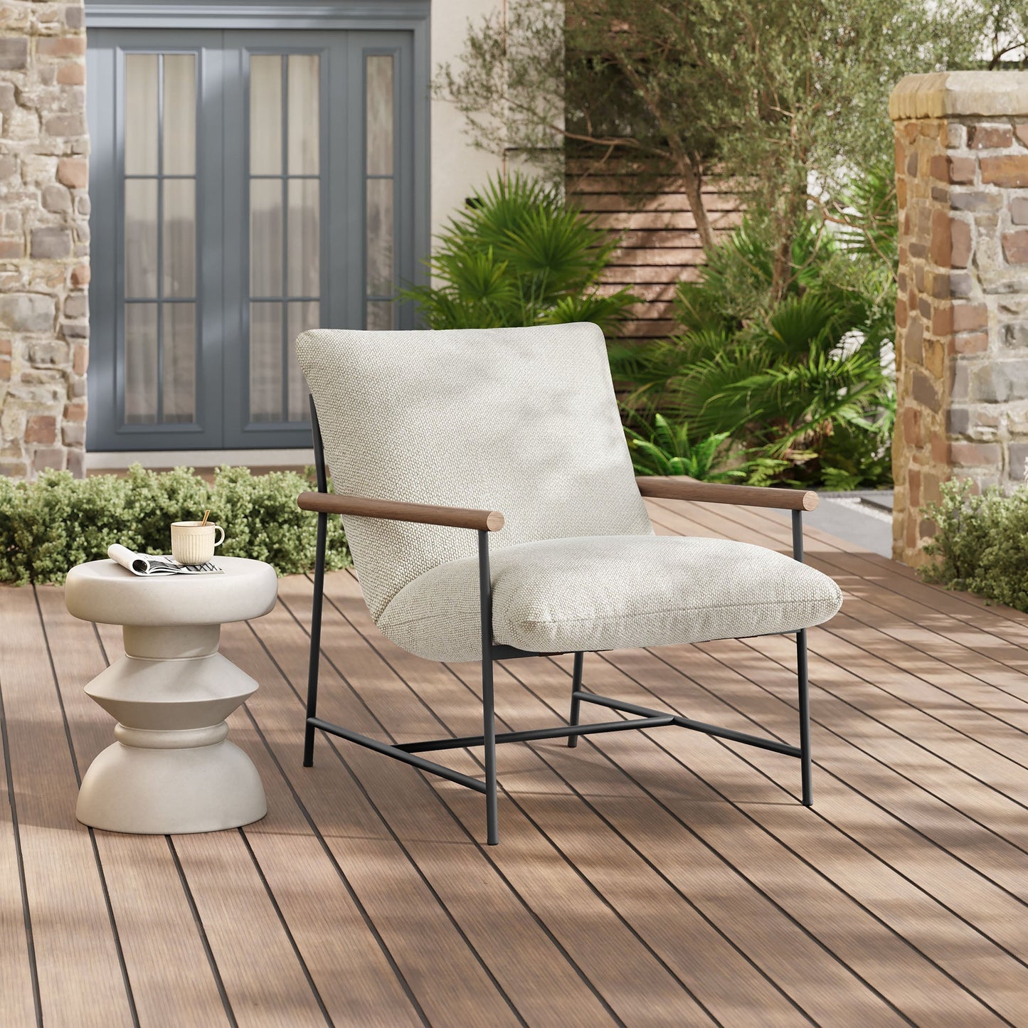 Raya Outdoor Patio Boucle Sling Lounge Chair by Modway