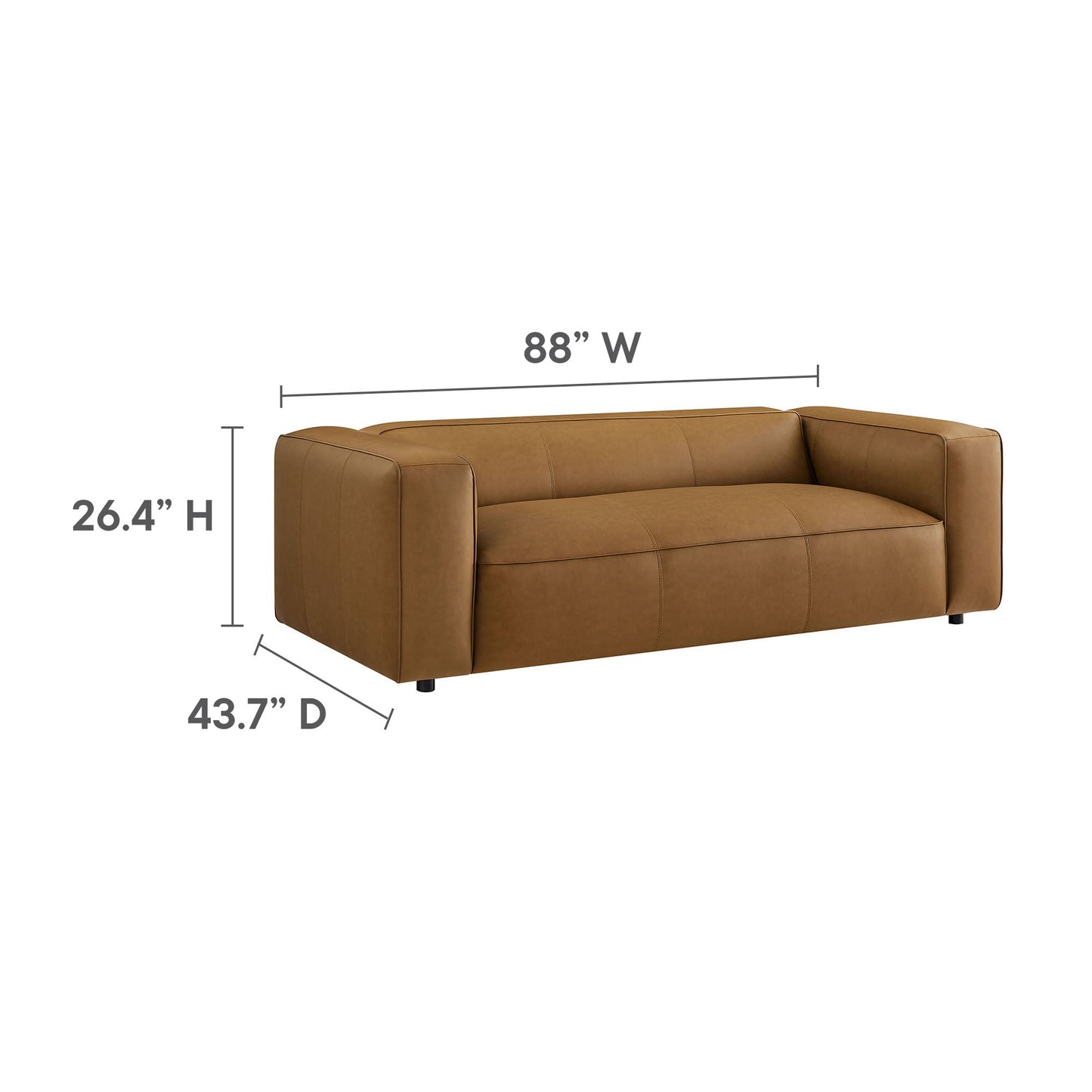 Auren Upholstered Vegan Leather Sofa by Modway EEI-7119-CAM