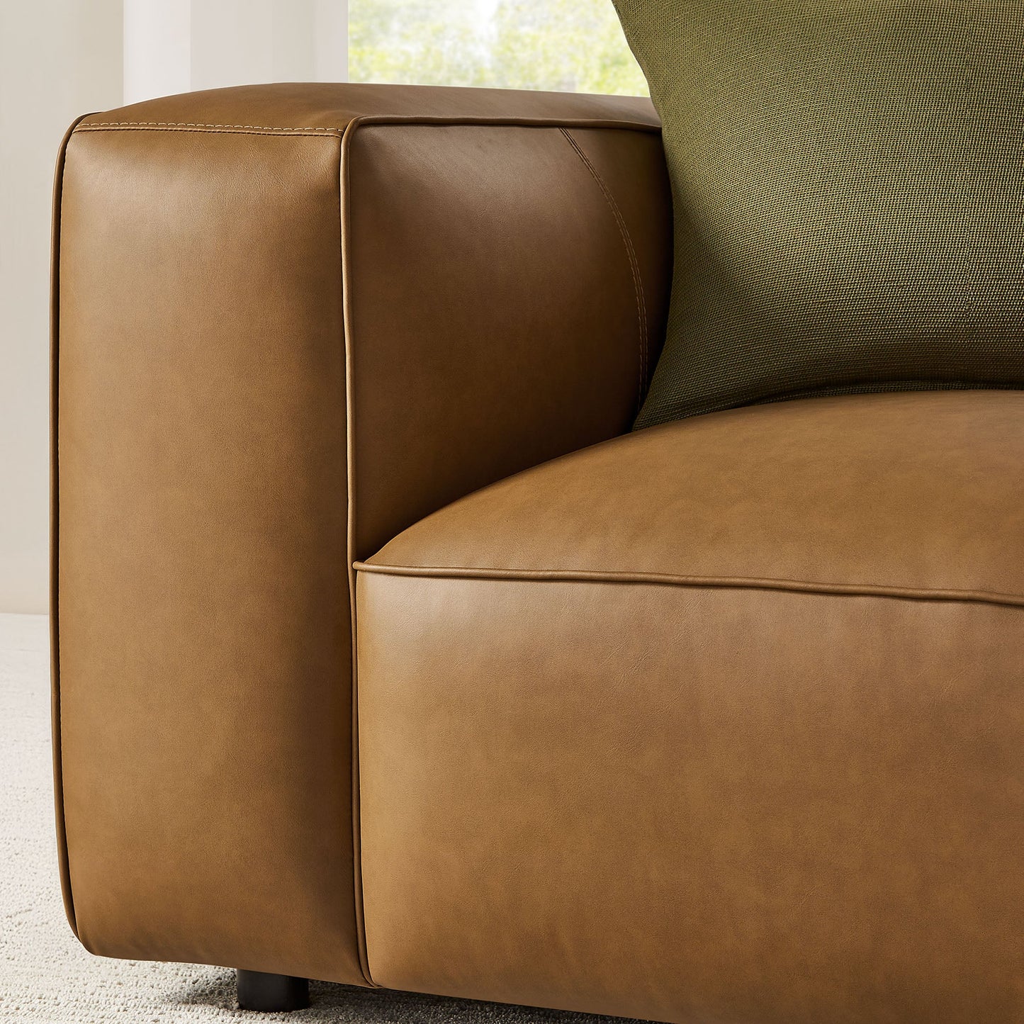 Auren Upholstered Vegan Leather Modular Armchair by Modway EEI-7120-CAM
