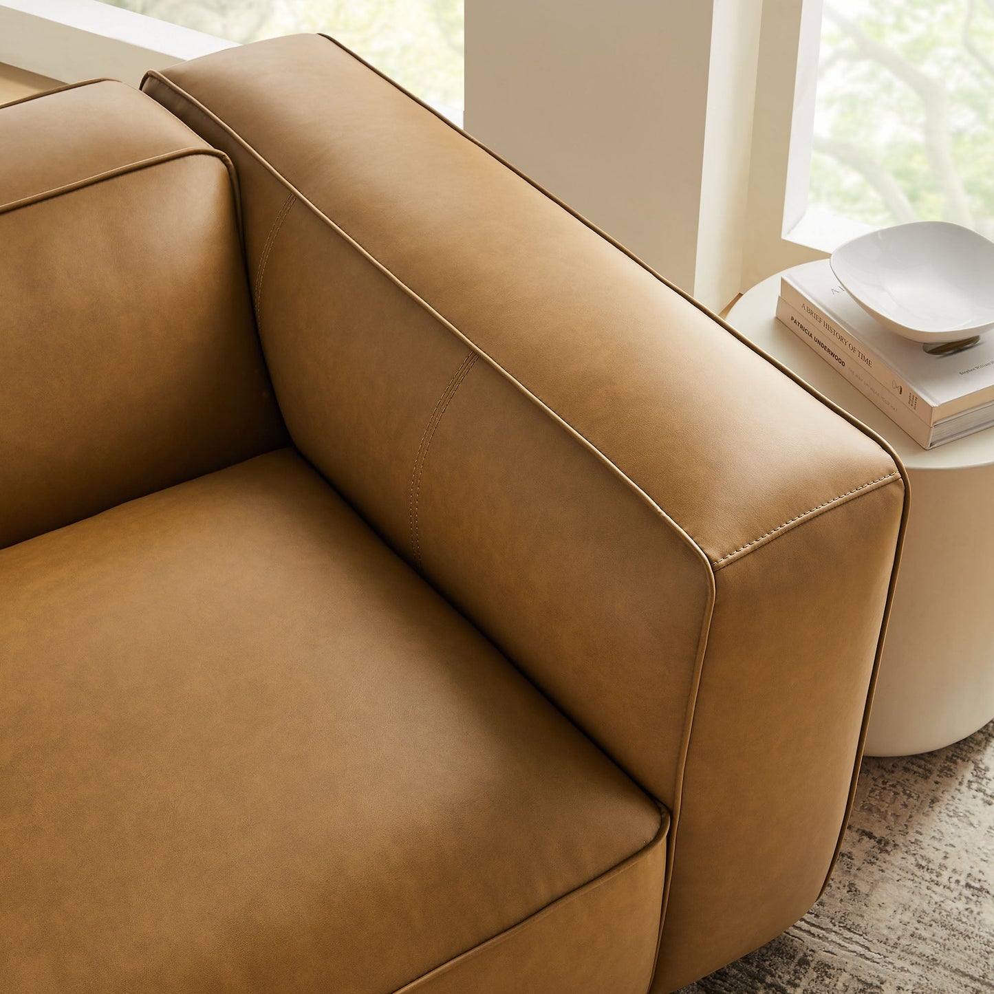 Auren Upholstered Vegan Leather Modular Right Armchair by Modway EEI-7122-CAM