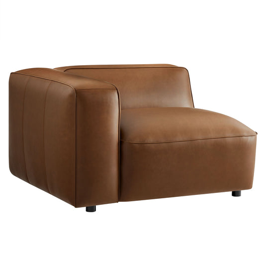 Auren Upholstered Vegan Leather Modular Left Armchair by Modway EEI-7124-COF