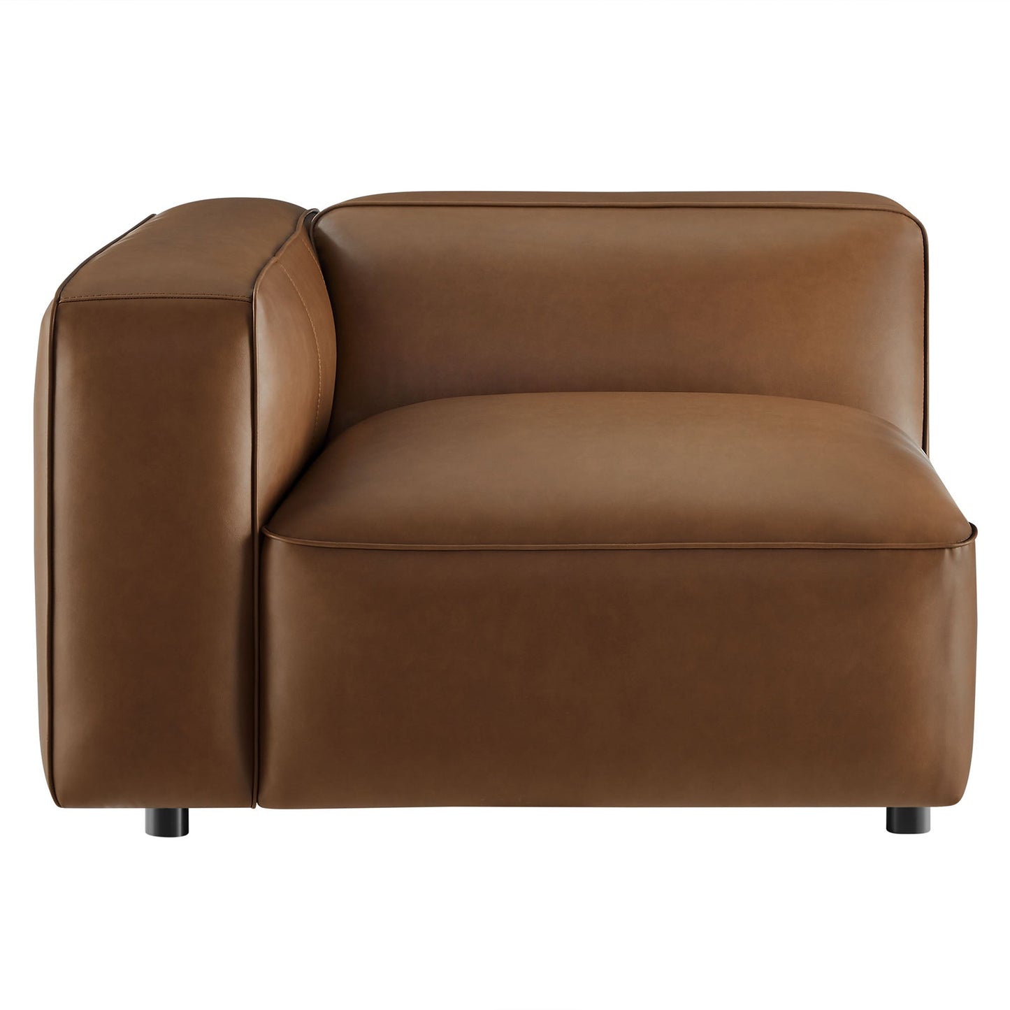 Auren Upholstered Vegan Leather Modular Left Armchair by Modway EEI-7124-COF