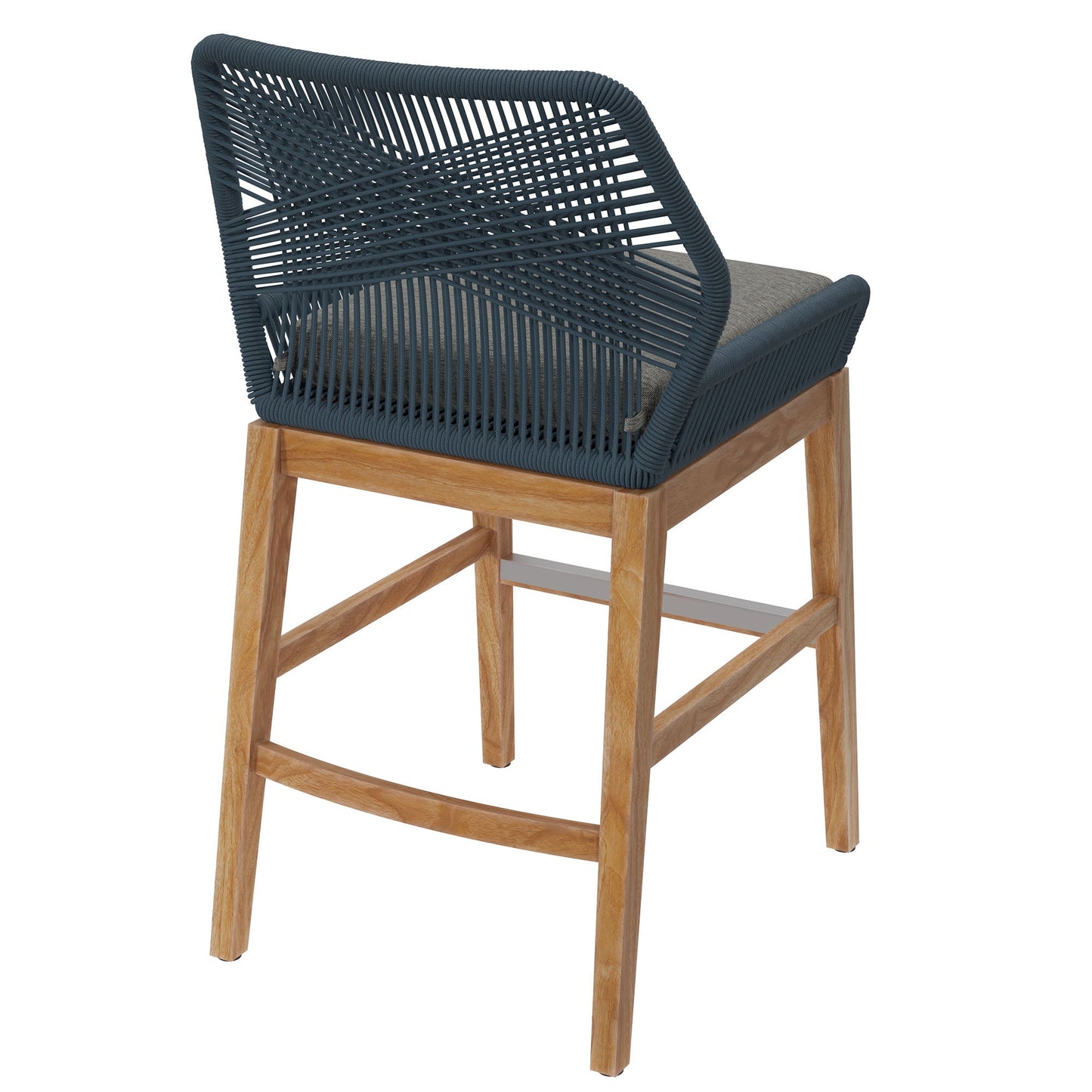 Wellspring Outdoor Patio Teak and Rope Counter Stool by Modway