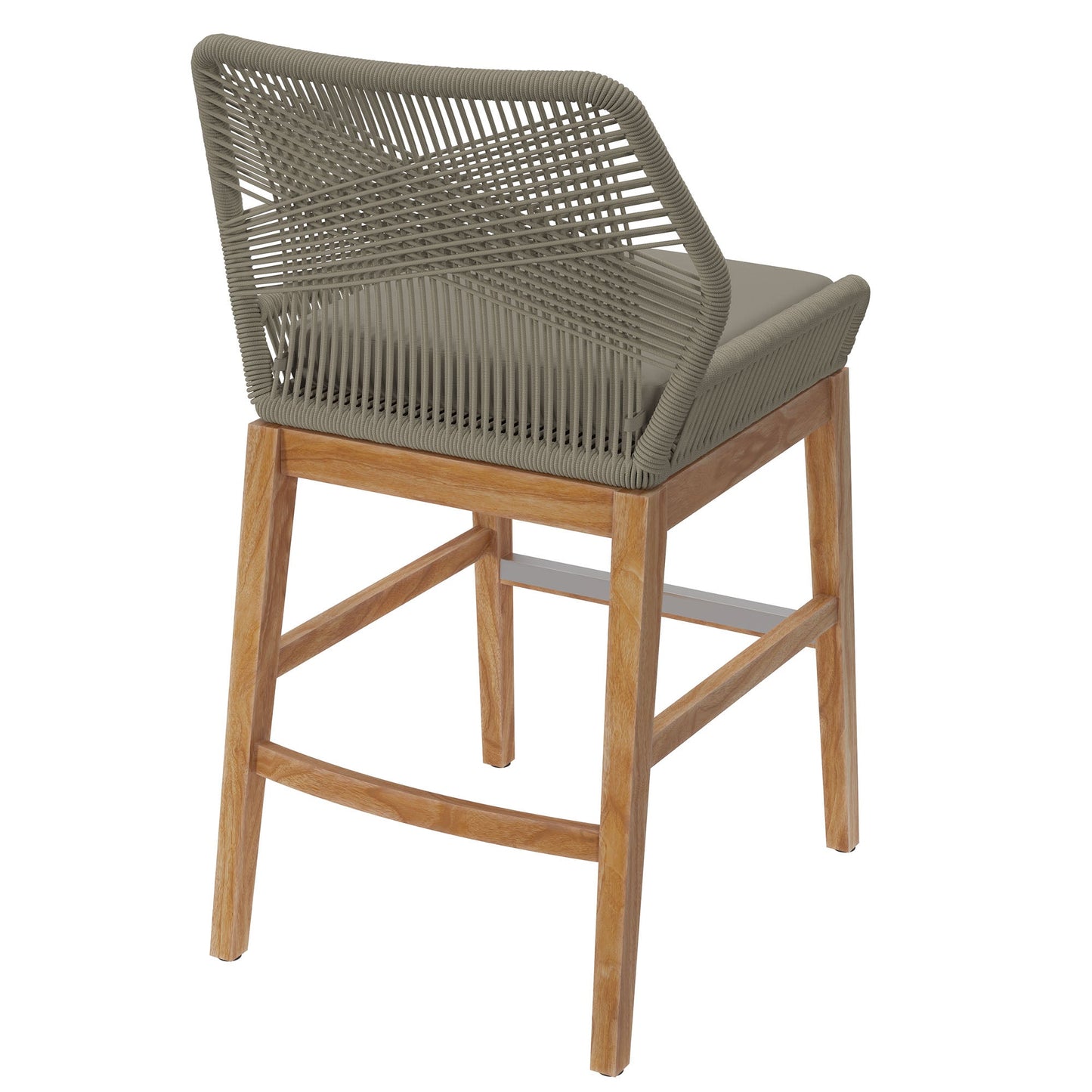 Wellspring Outdoor Patio Teak and Rope Counter Stool by Modway