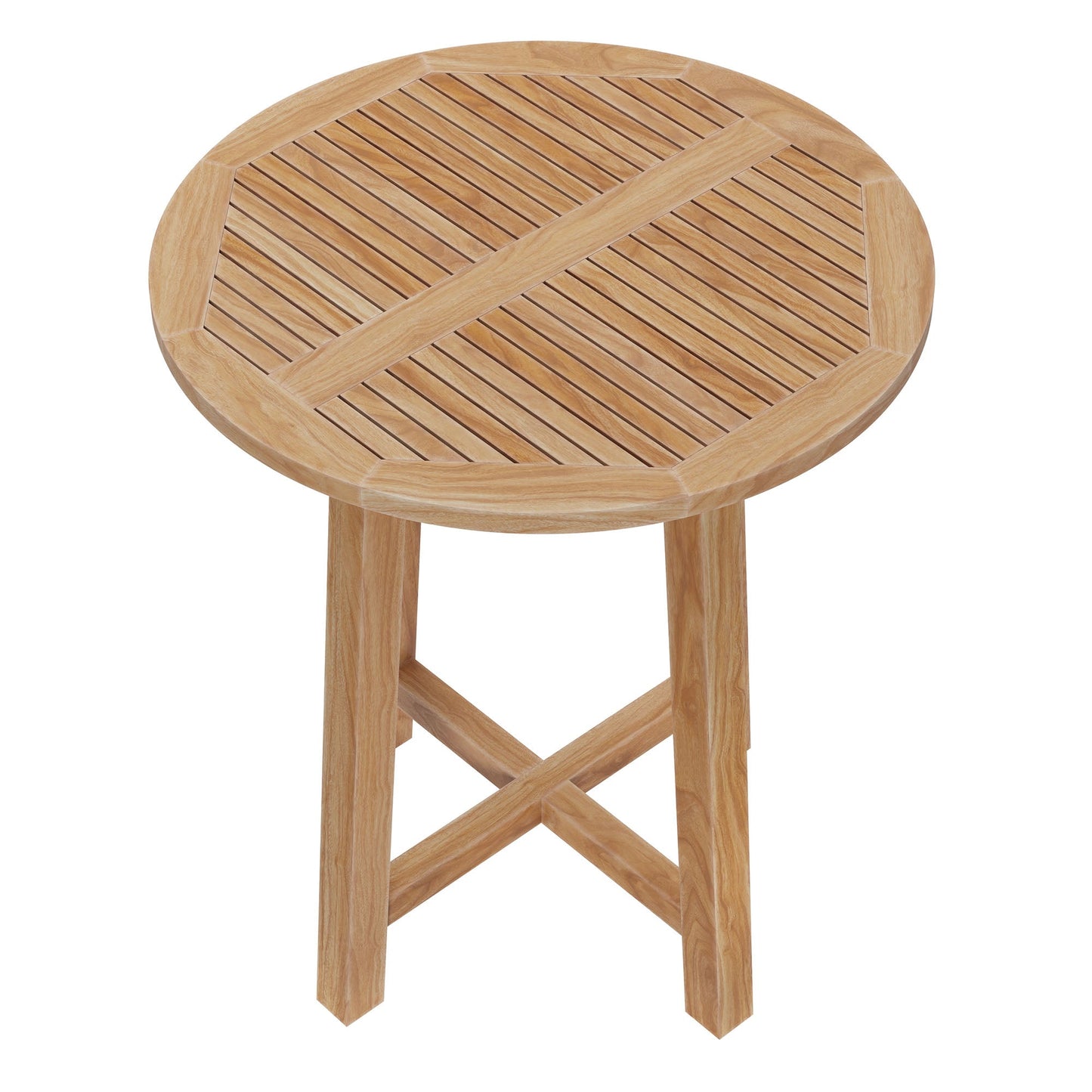 Wellspring 3-Piece Outdoor Patio Teak Wood Bar Set by Modway EEI-7163-GRY-GPH-SET